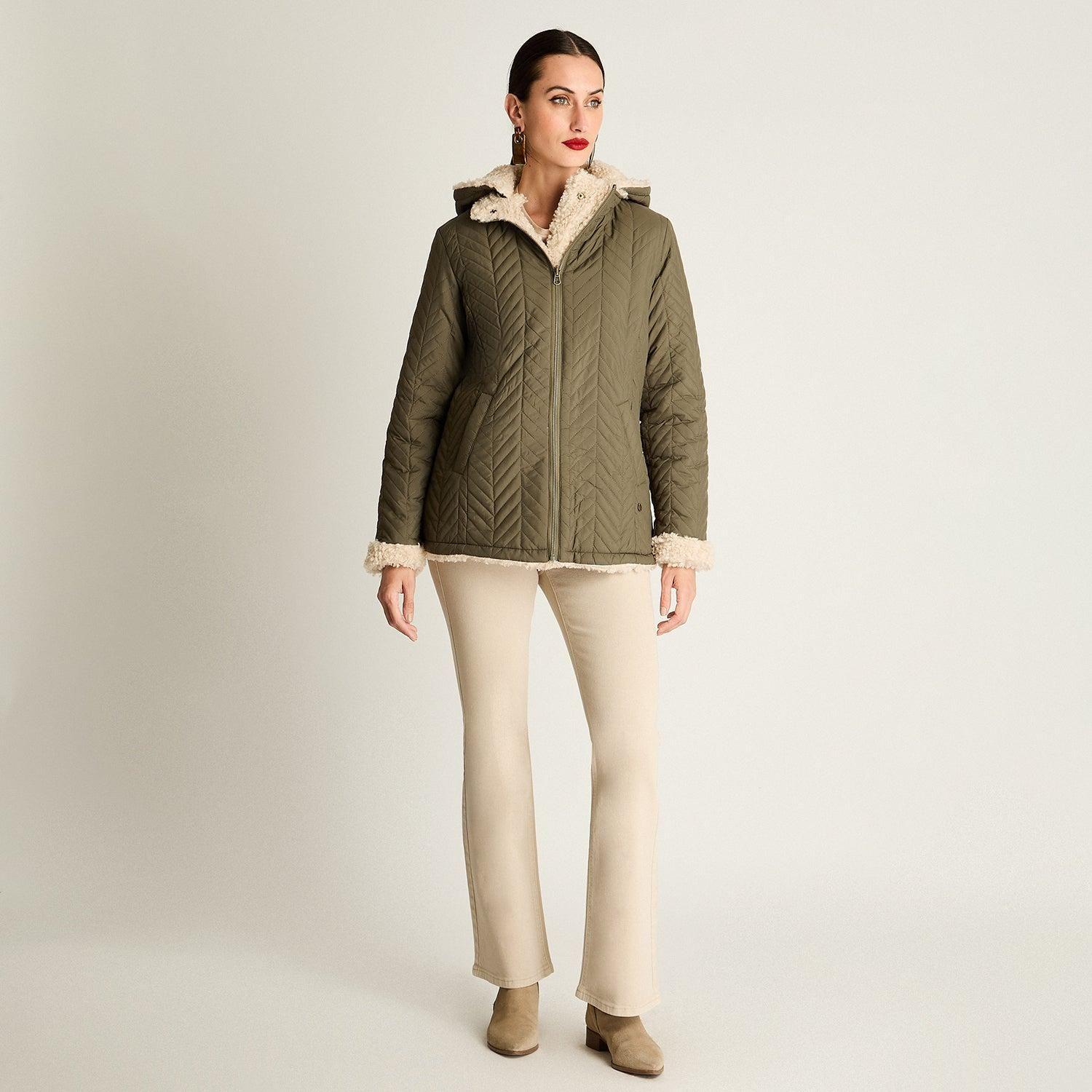 Parka Quilted Reveresible Verde-5