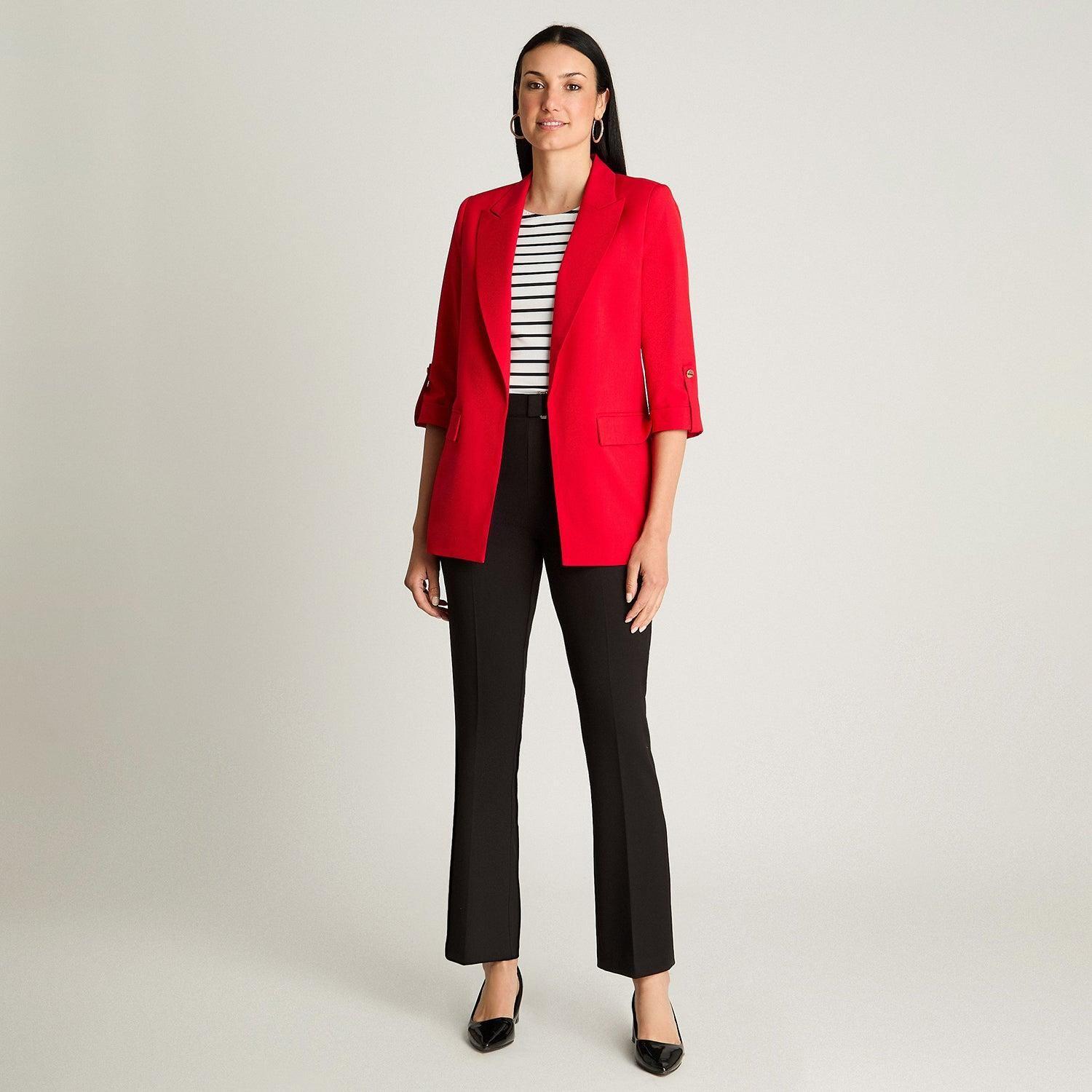 Blazer Manga Larga Roll Up Rojo-2