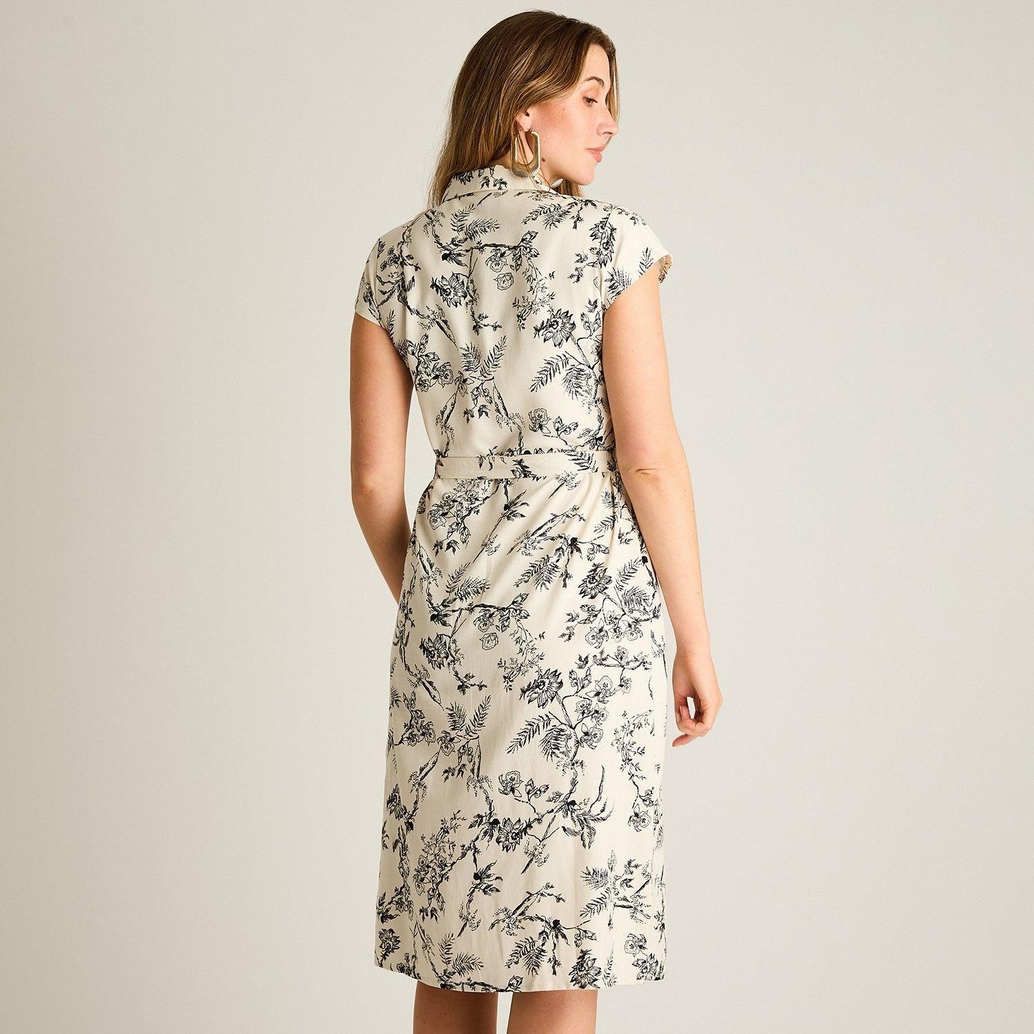 Vestido Midi Negro Lino-1