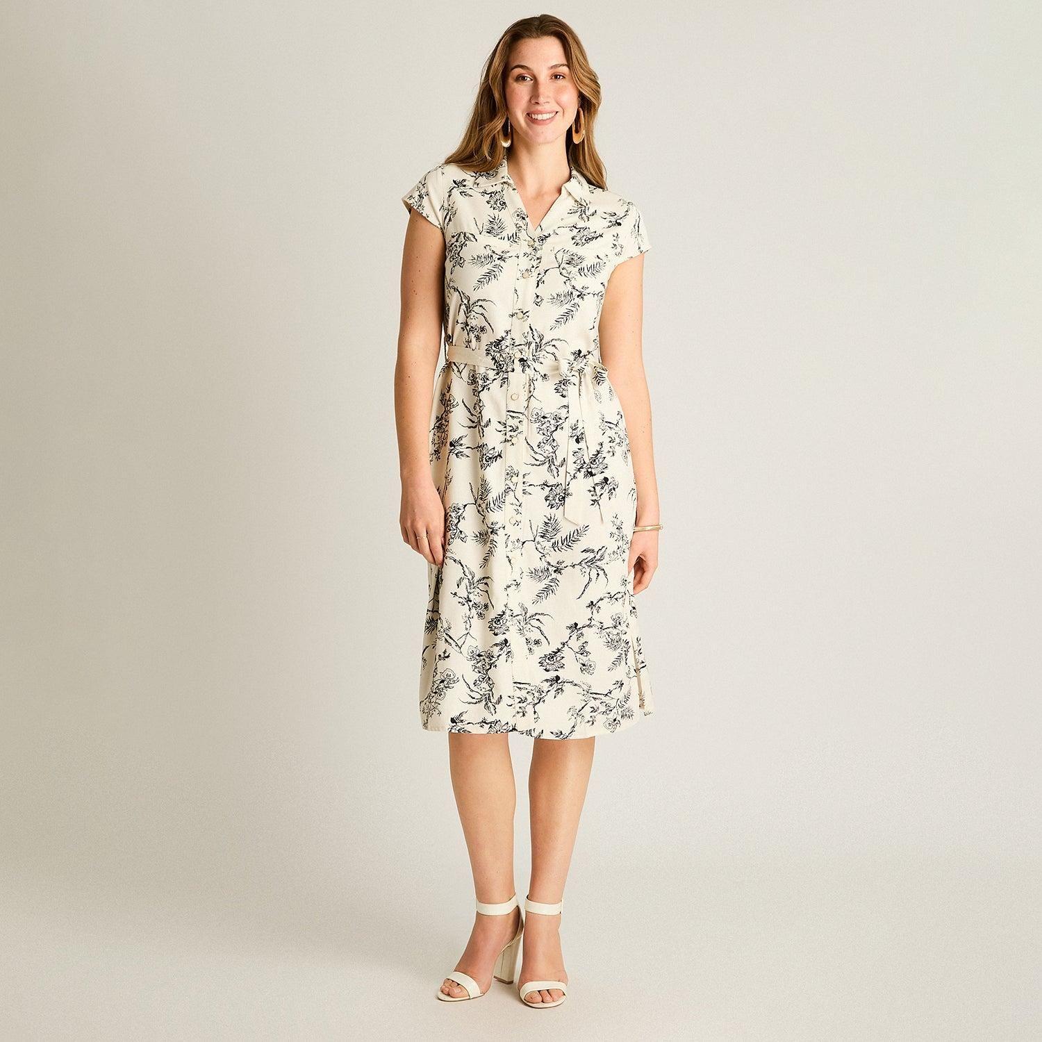 Vestido Midi Negro Lino-3