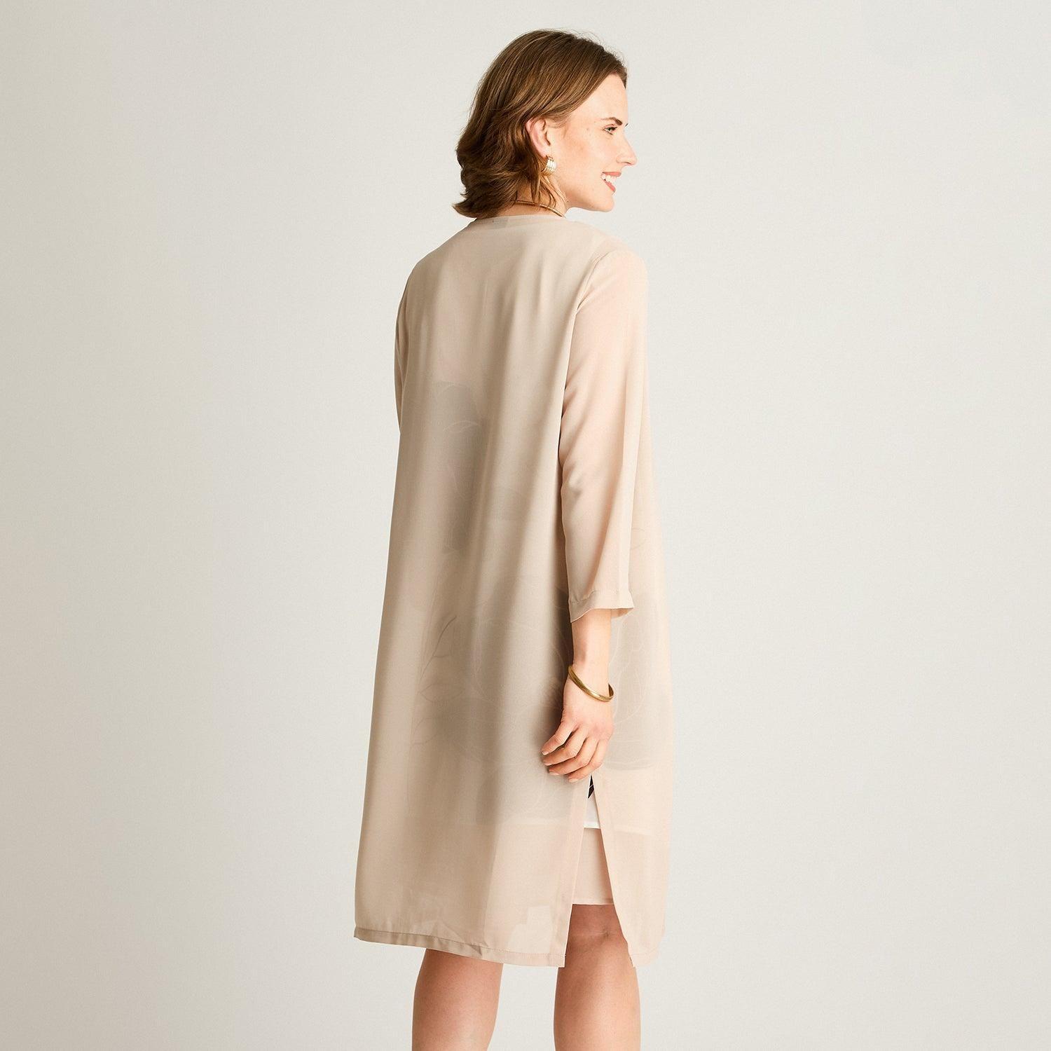 Vestido Midi Beige-1