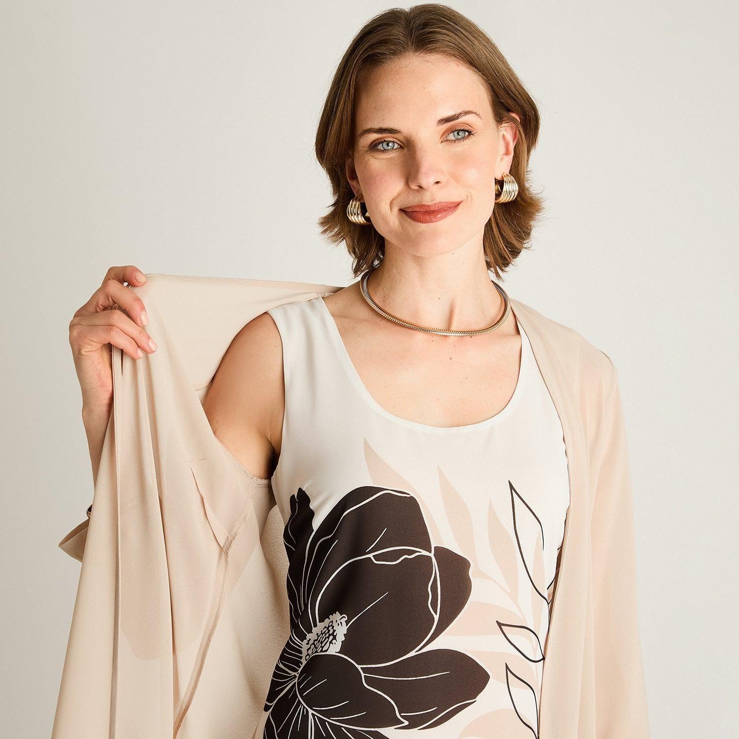 Vestido Midi Beige-2