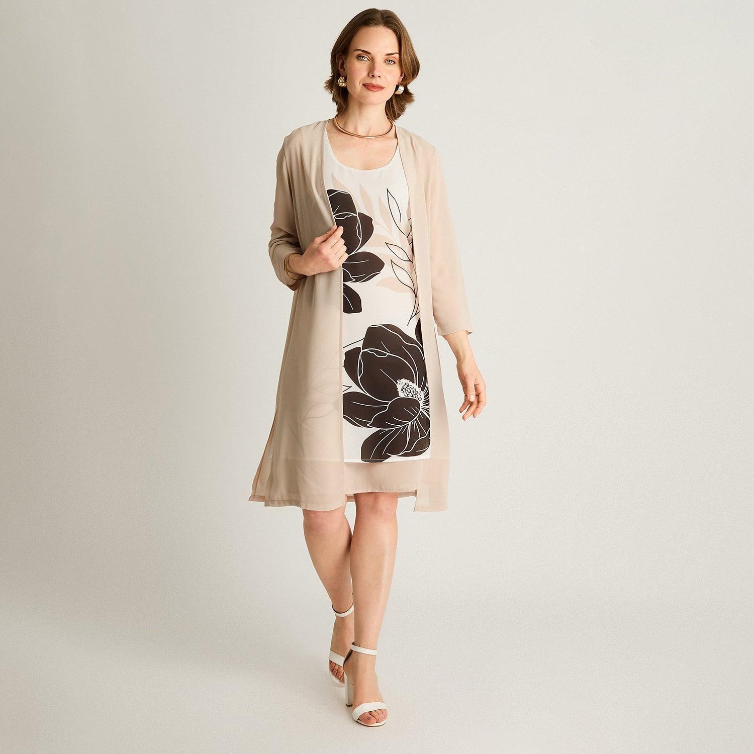 Vestido Midi Beige-3