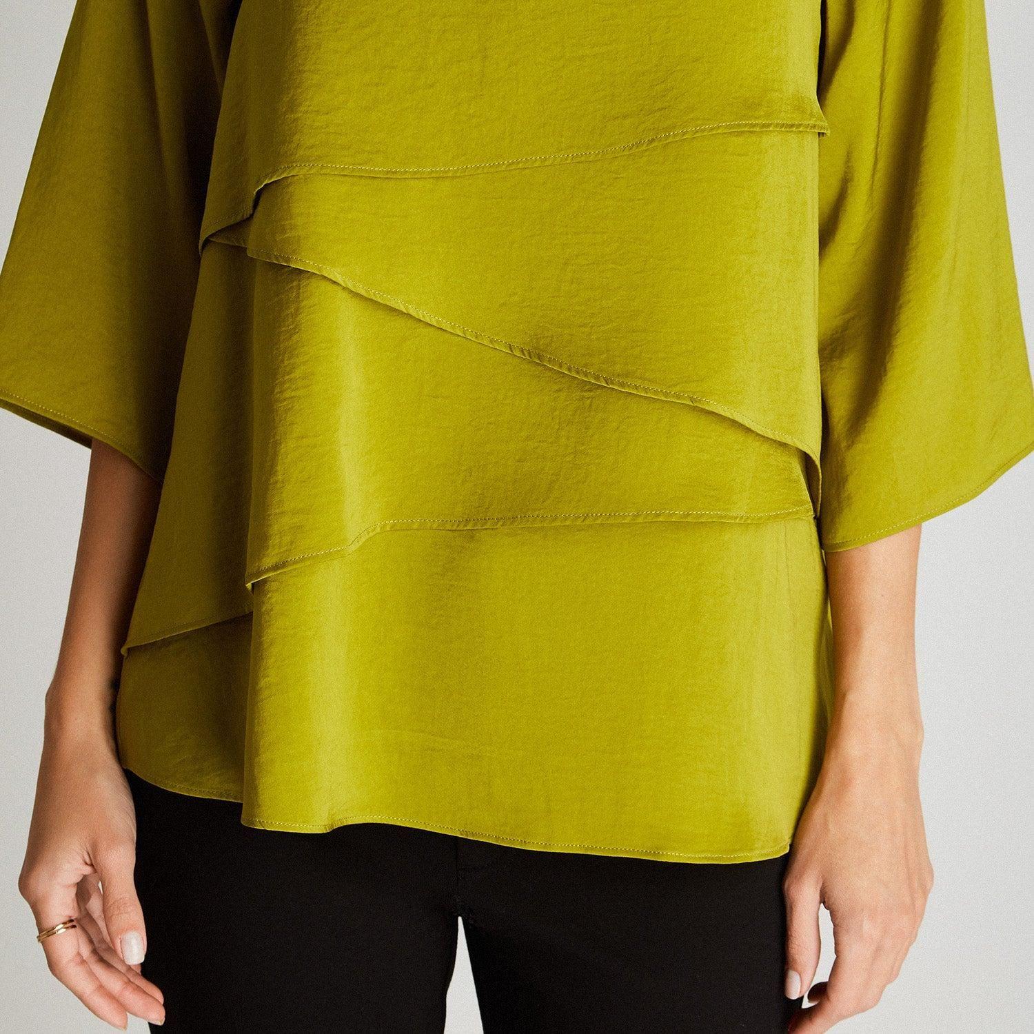 Blusa Verde Pistacho Manga 3,4-2