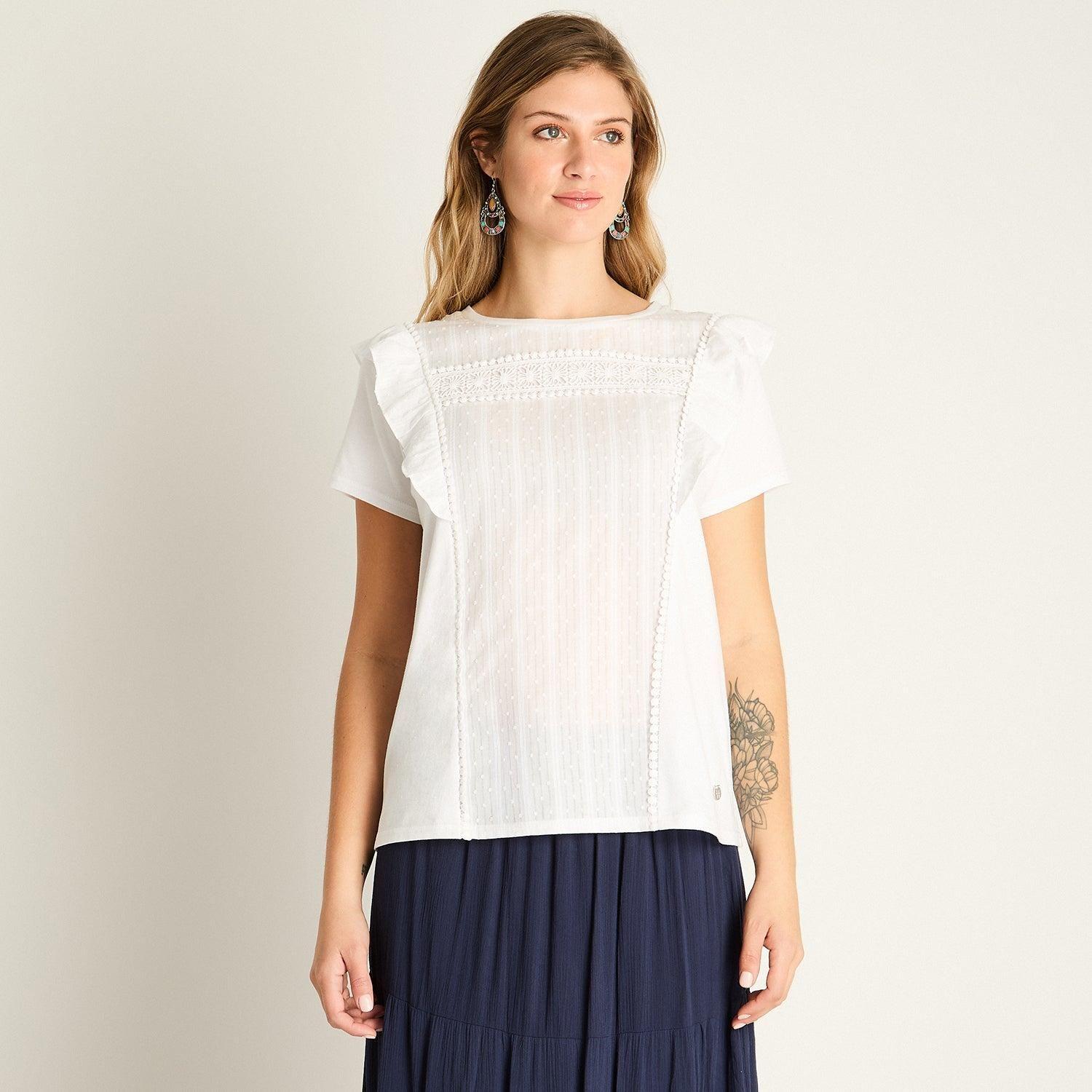 Polera Crudo con Volantes-0
