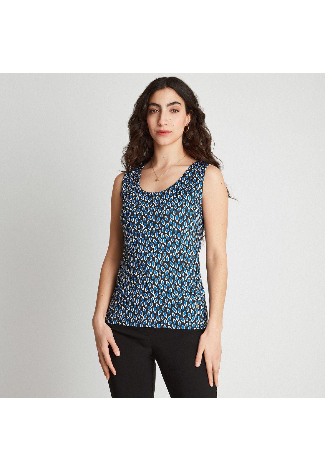 Polera Sin Mangas Estampada-0