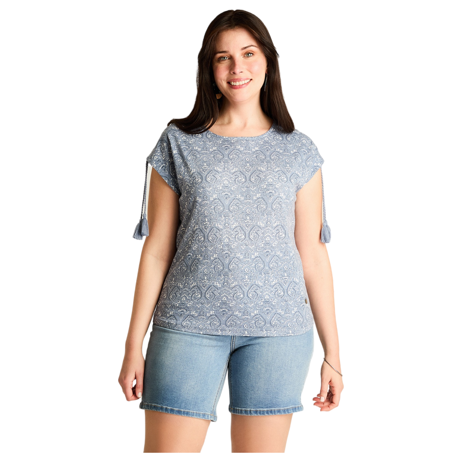 Polera Indigo Manga Corta Sin Forro Calce Normal-0