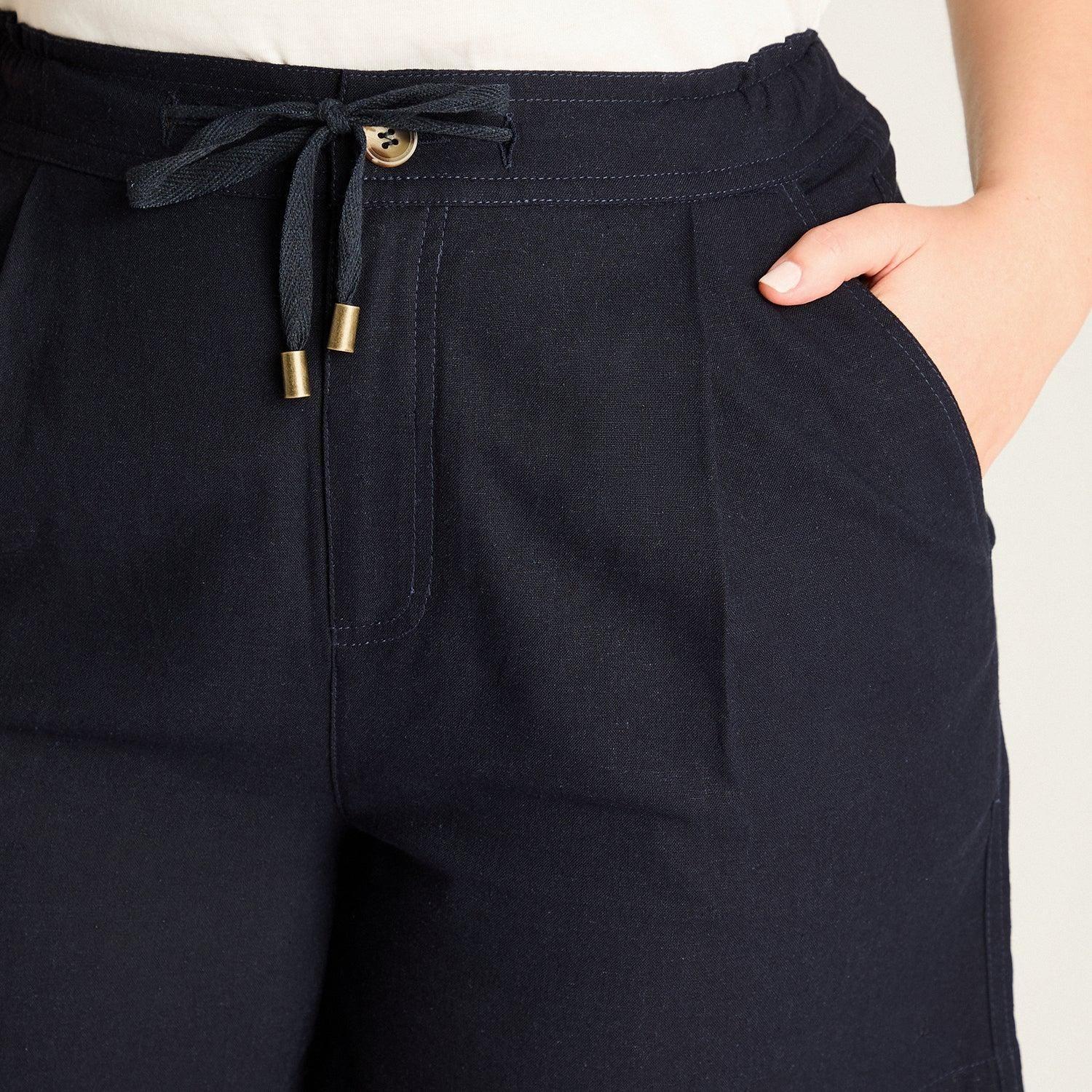 Bermuda Azul Corto No Elasticado Calce Normal-2