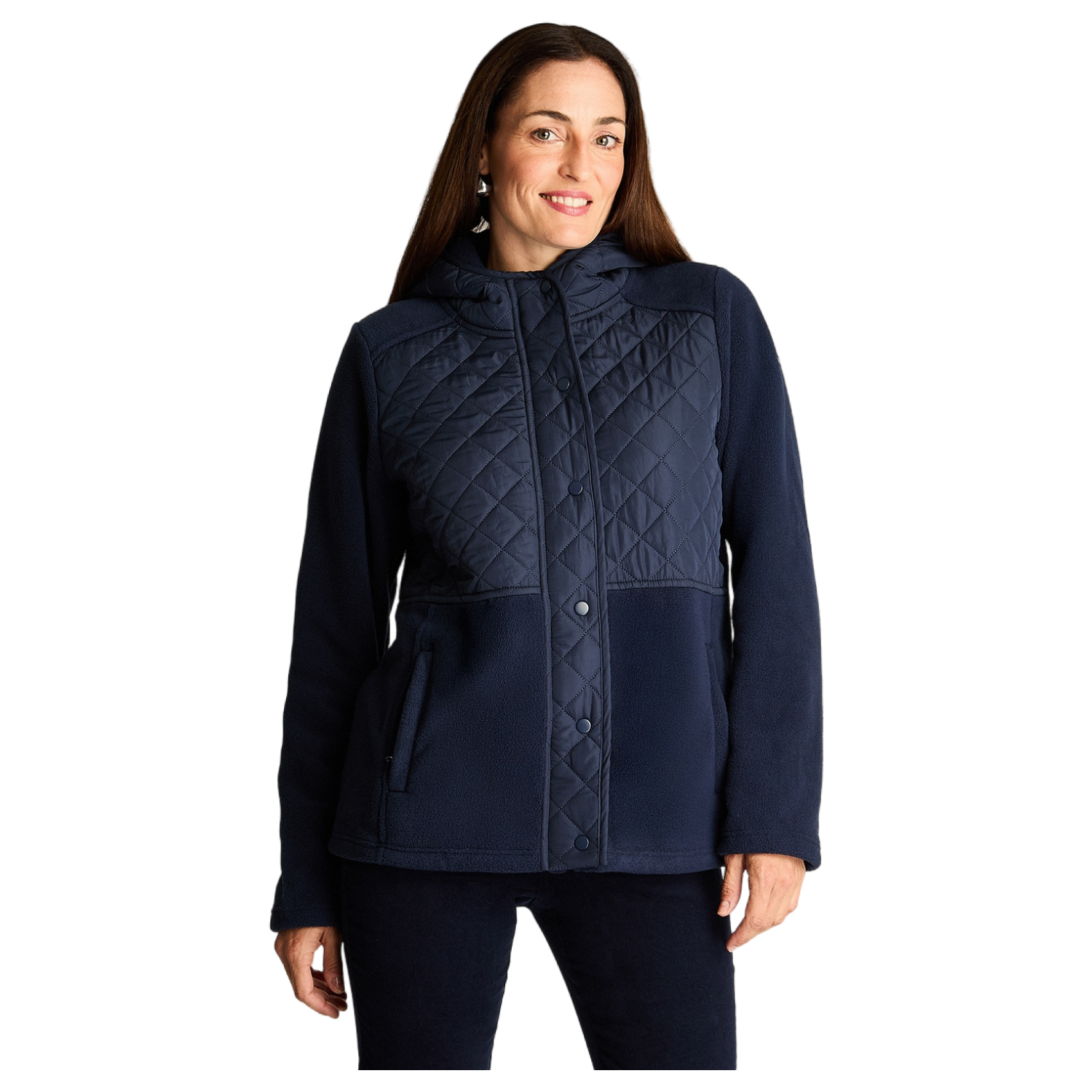 Polerón Polar Quilt Básico Azul-4