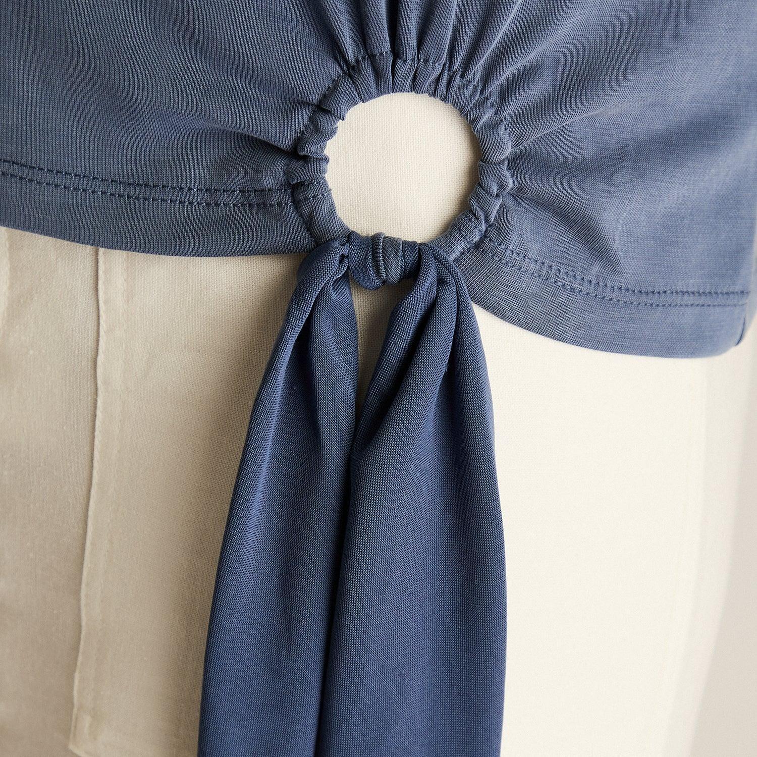 Polera Índigo Manga Corta Sin Forro Calce Holgado-2