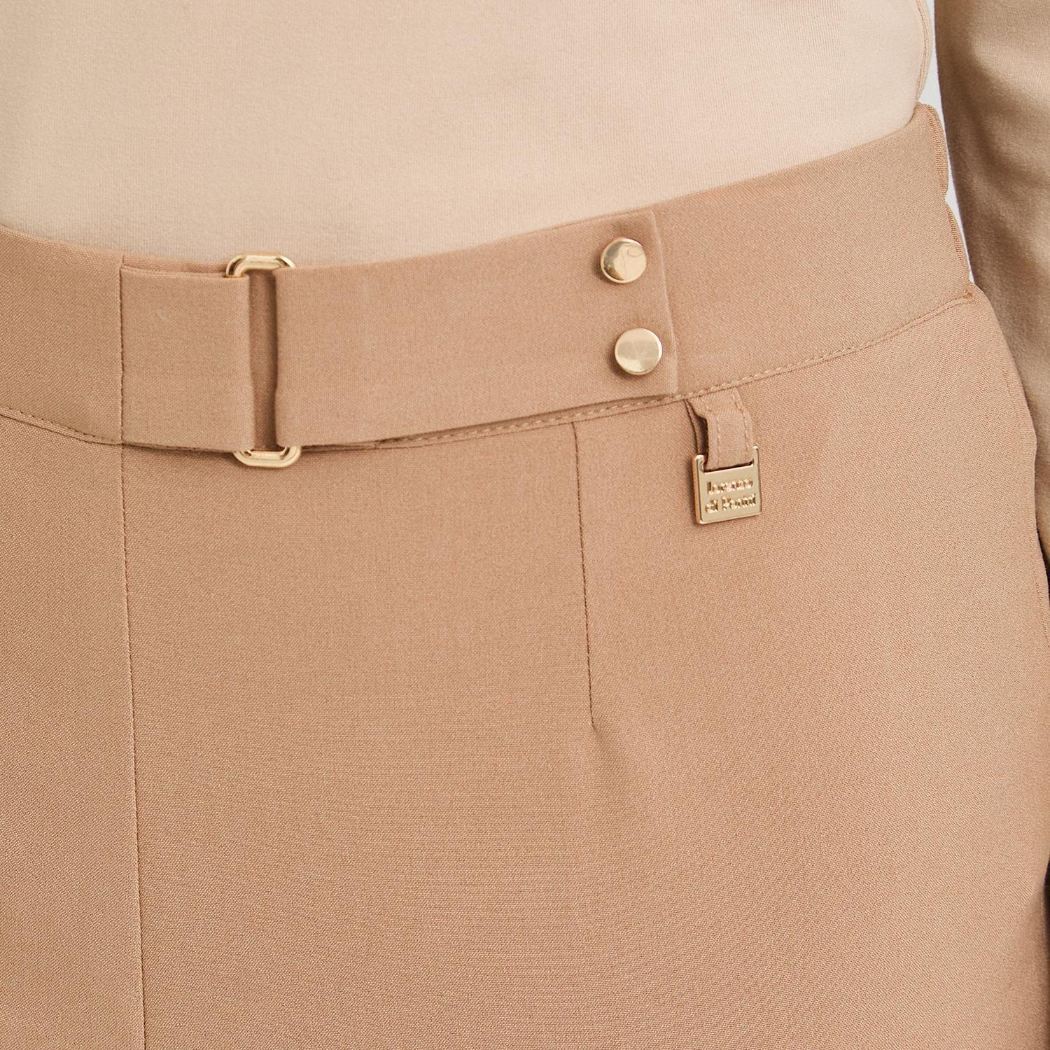 Pantalón Formal Recto Pretina Elasticada Camel-2