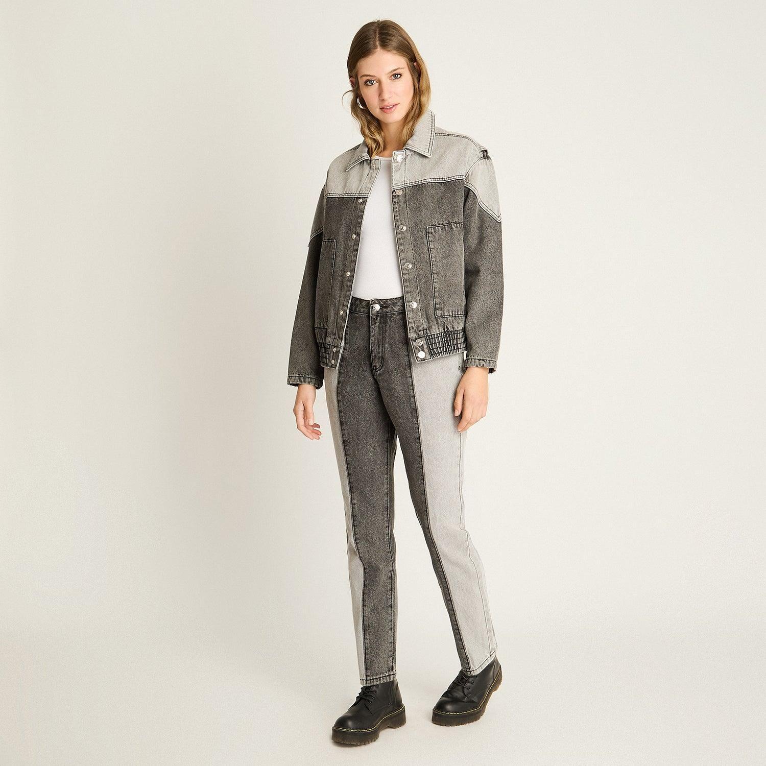 Casaca Mezclilla Gris-3