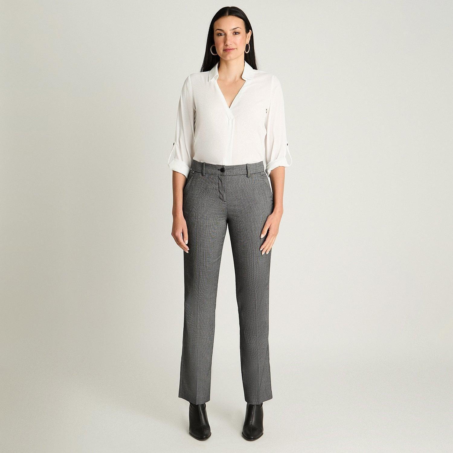 Pantalón Formal Recto Gris-3
