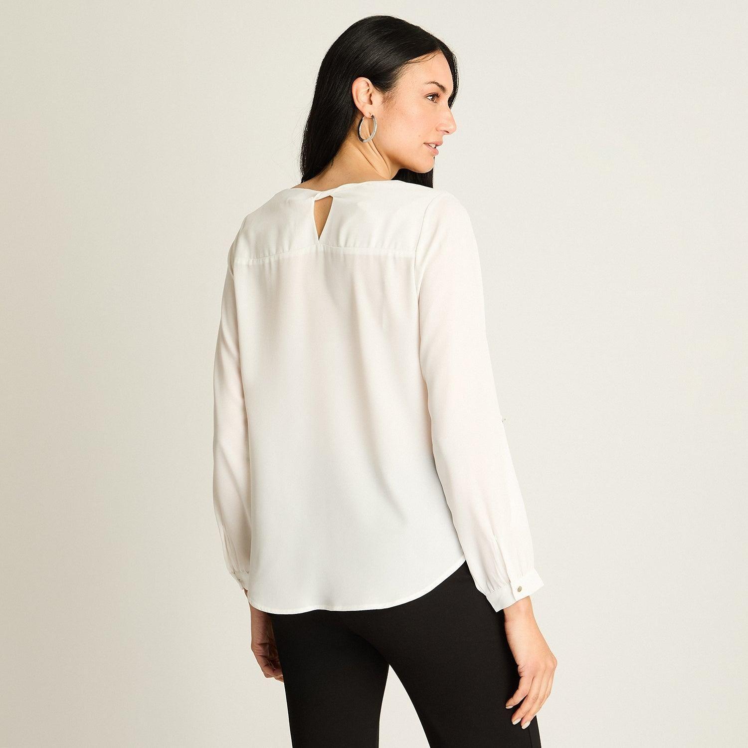 Blusa Crudo con Manga 3/4 Roll-Up-1