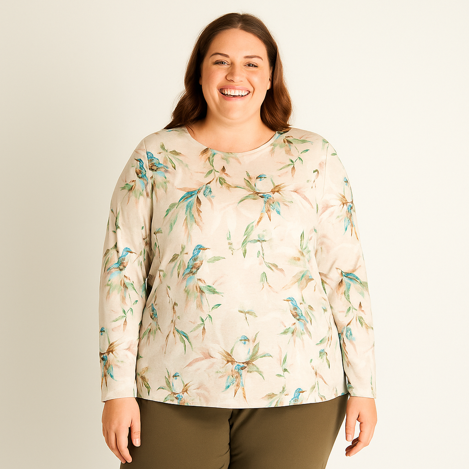 Polera Mujer Lorenzo di Pontti Estampado Verde-2