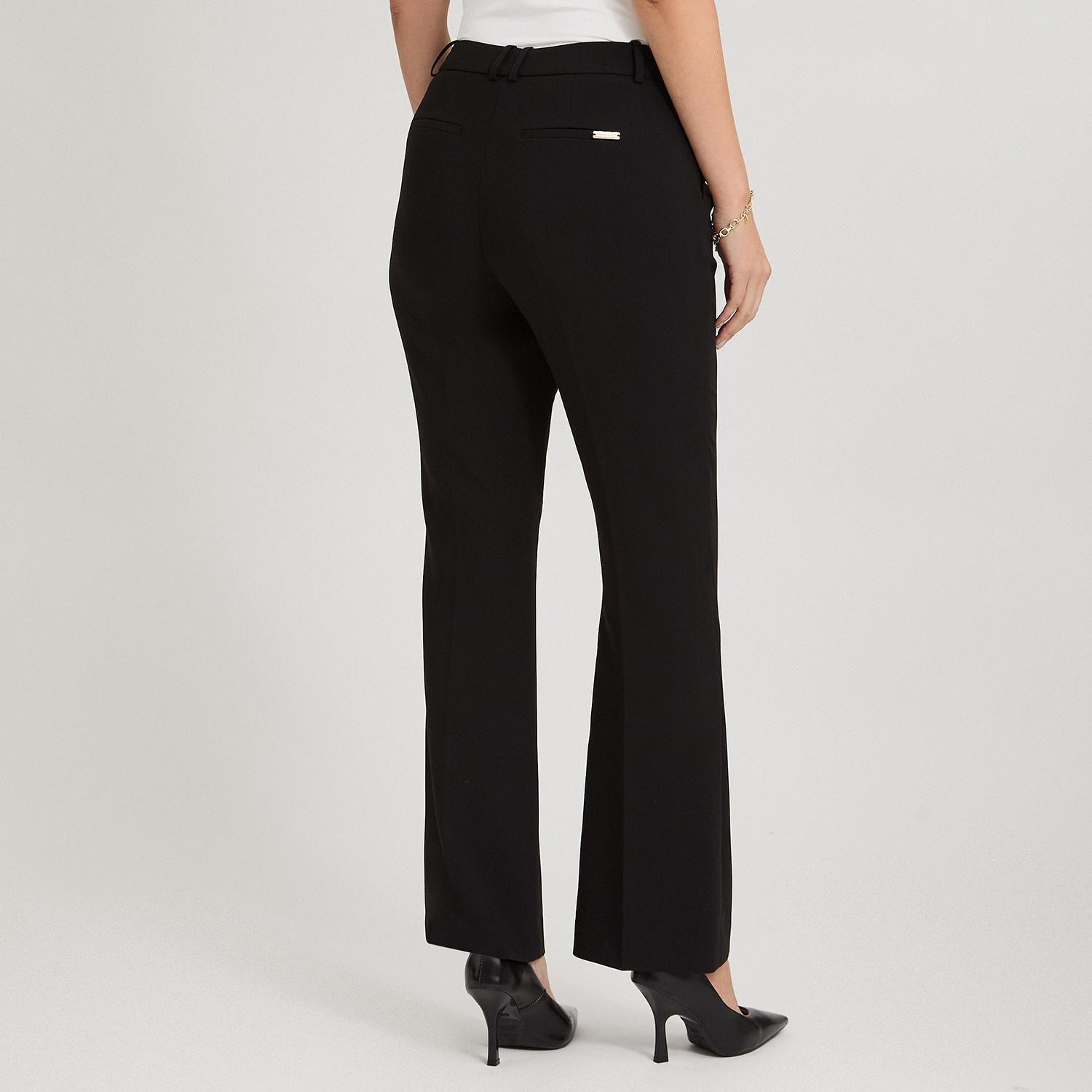 Pantalón Formal Flare con un Botón Negro-1