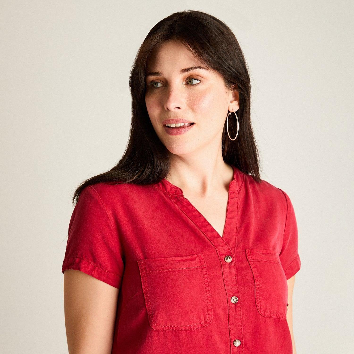 Vestido Corto Fucsia No Elasticado Sin Forro Calce Holgado-2