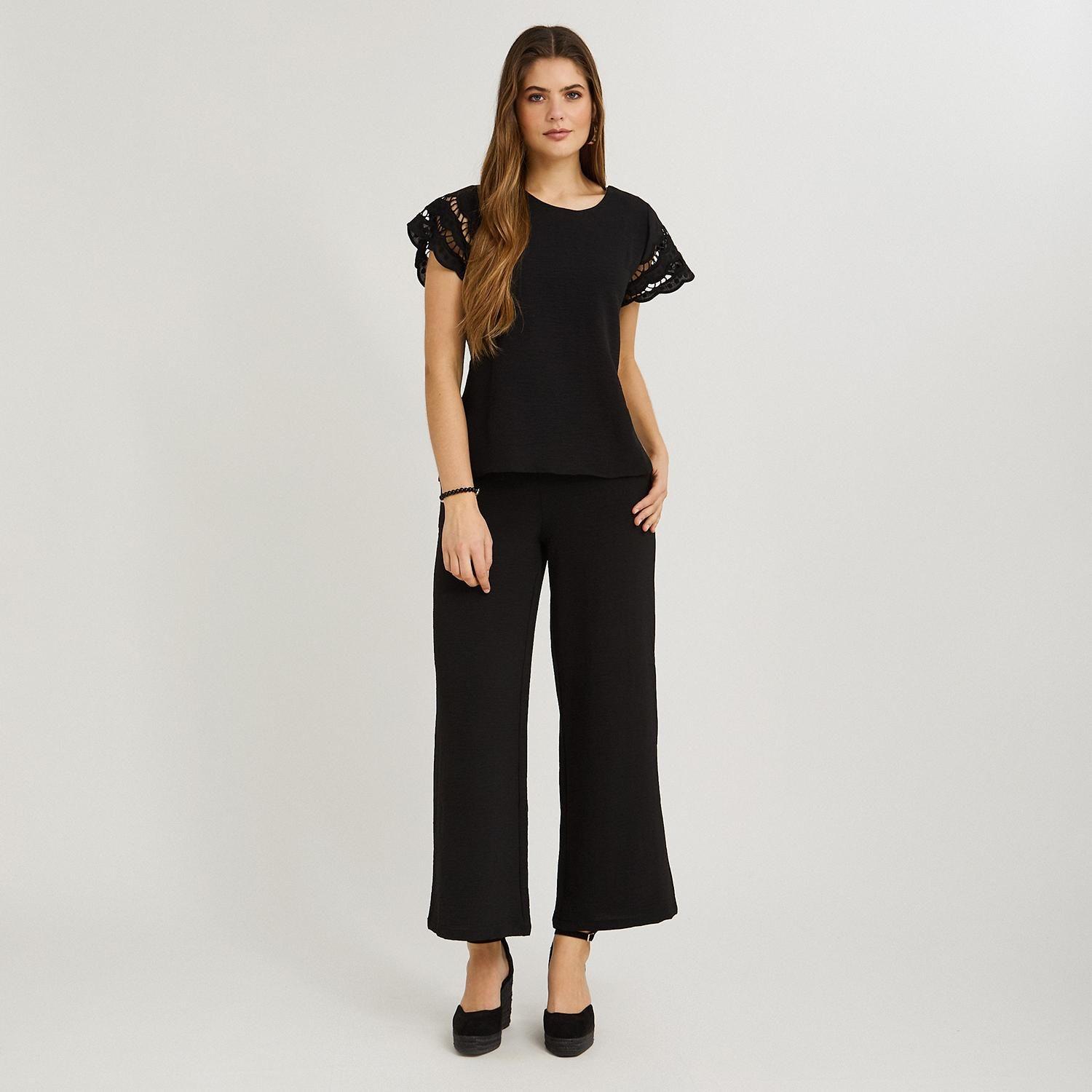Blusa Manga Broderie Lisa Negro-3