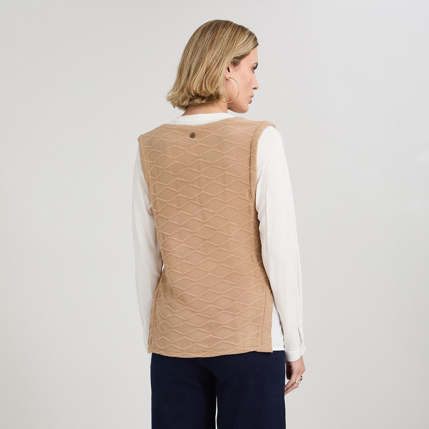 Polera Lanilla con Manga Blusa Camel-1
