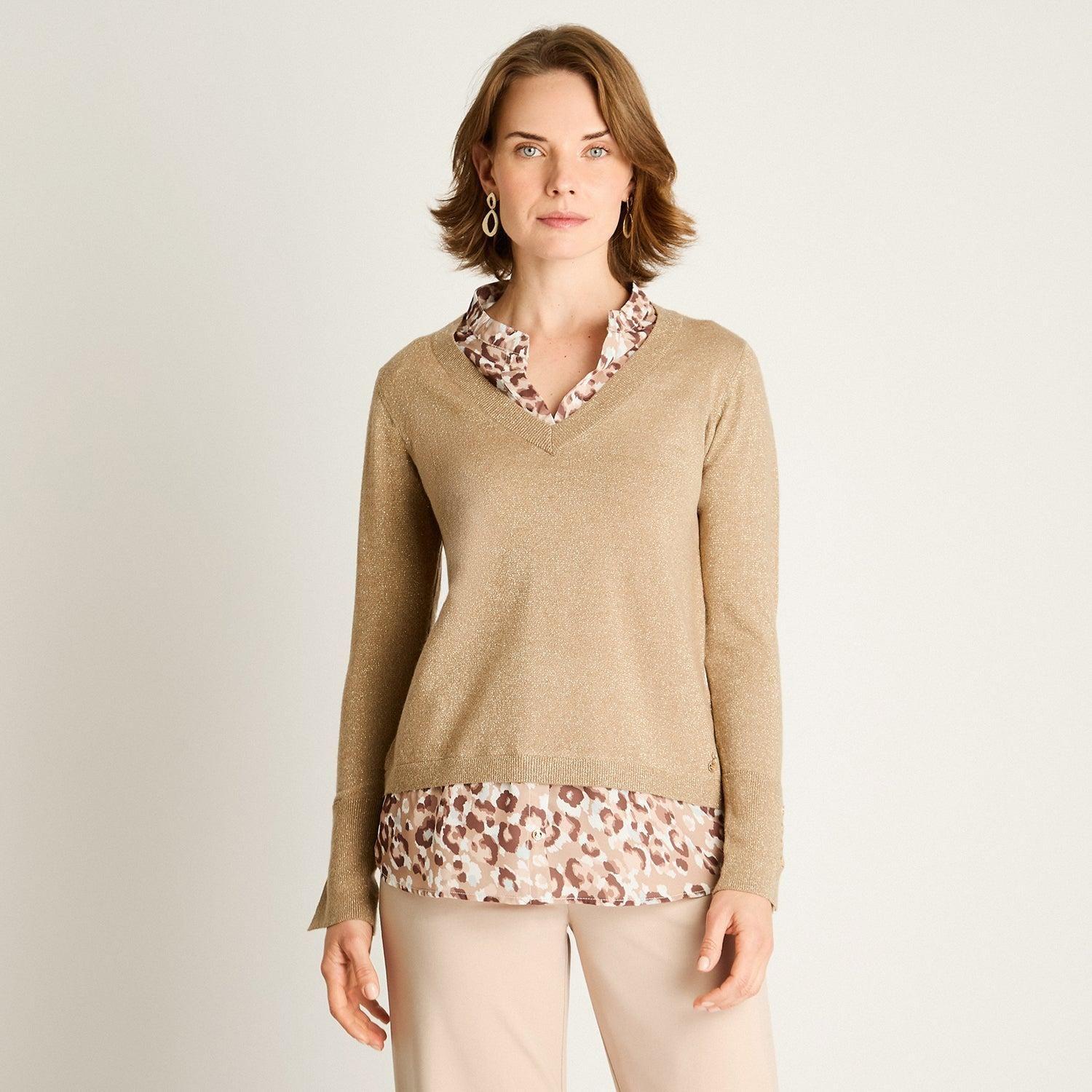 Sweater Beige Twin Set-0