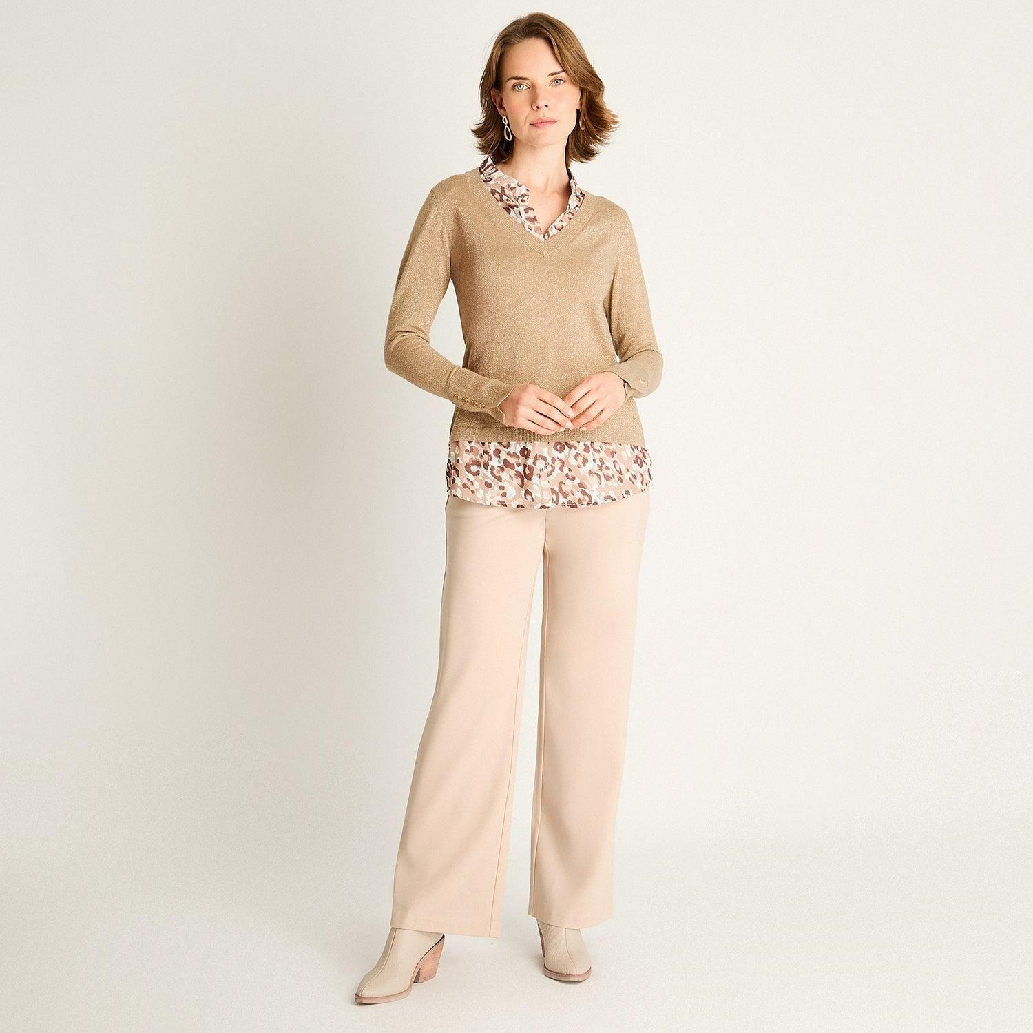 Sweater Beige Twin Set-3
