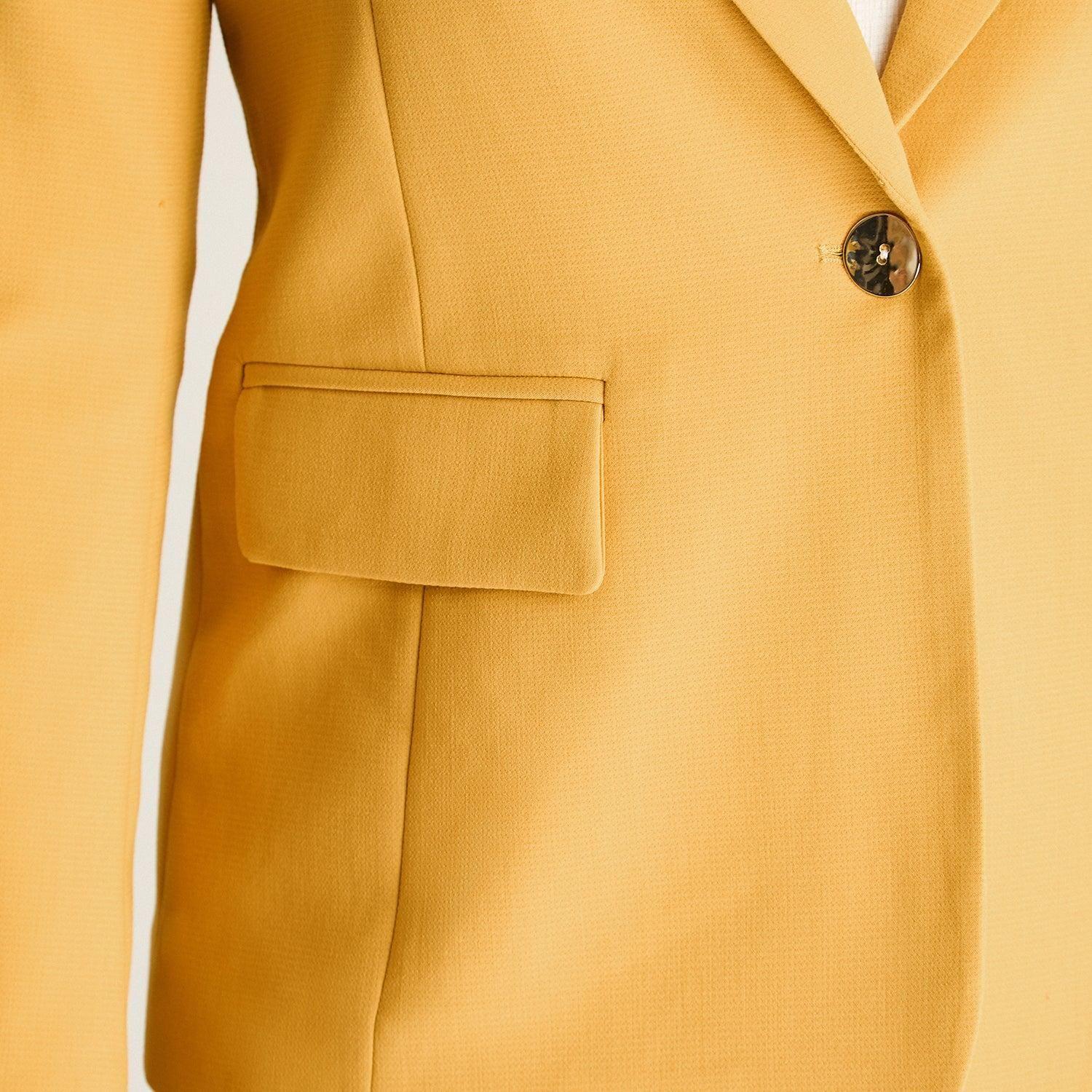 Blazer Mostaza con Solapa Clásica-2