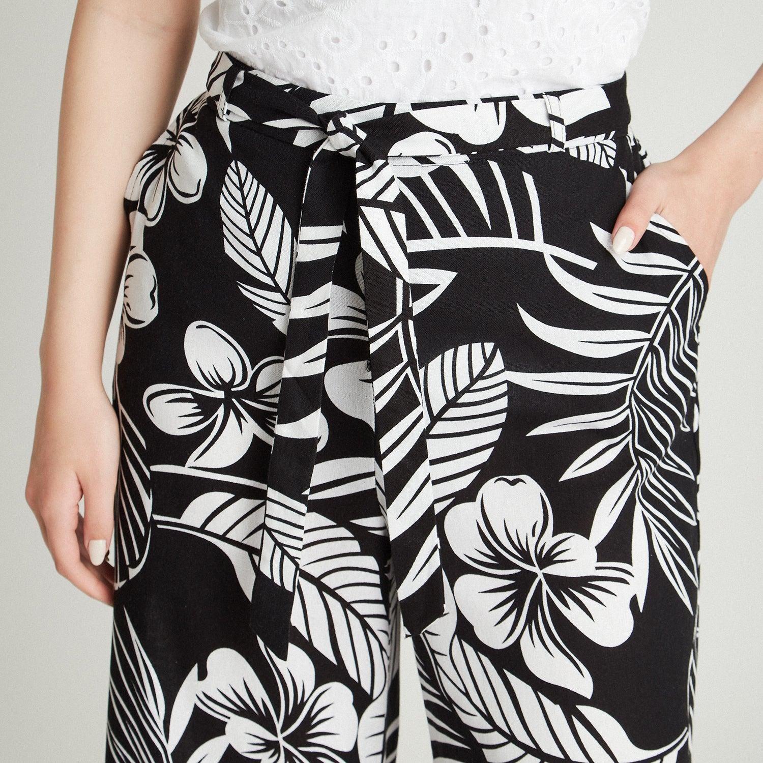 Pantalón Sport Negro Estampado-2