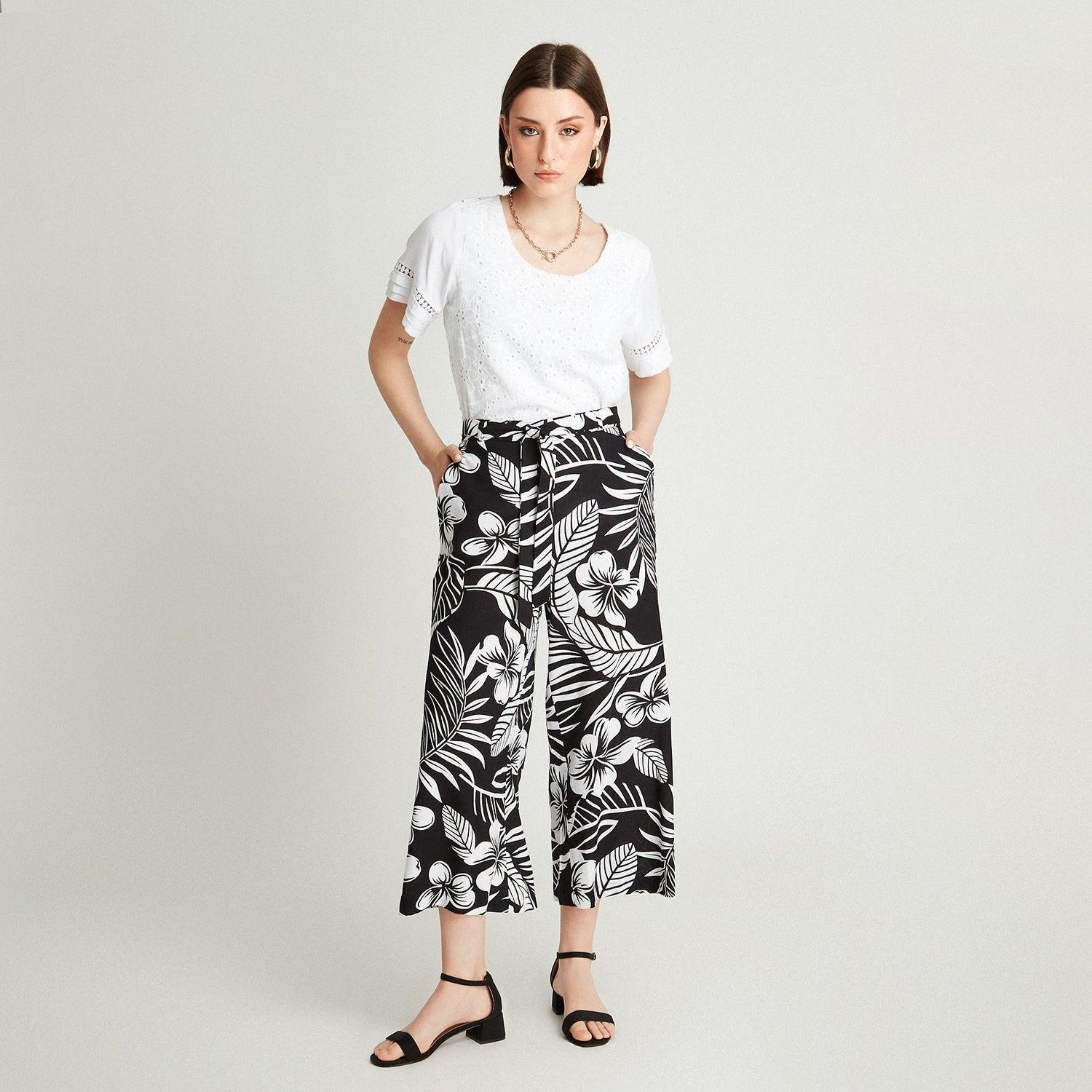 Pantalón Sport Negro Estampado-3