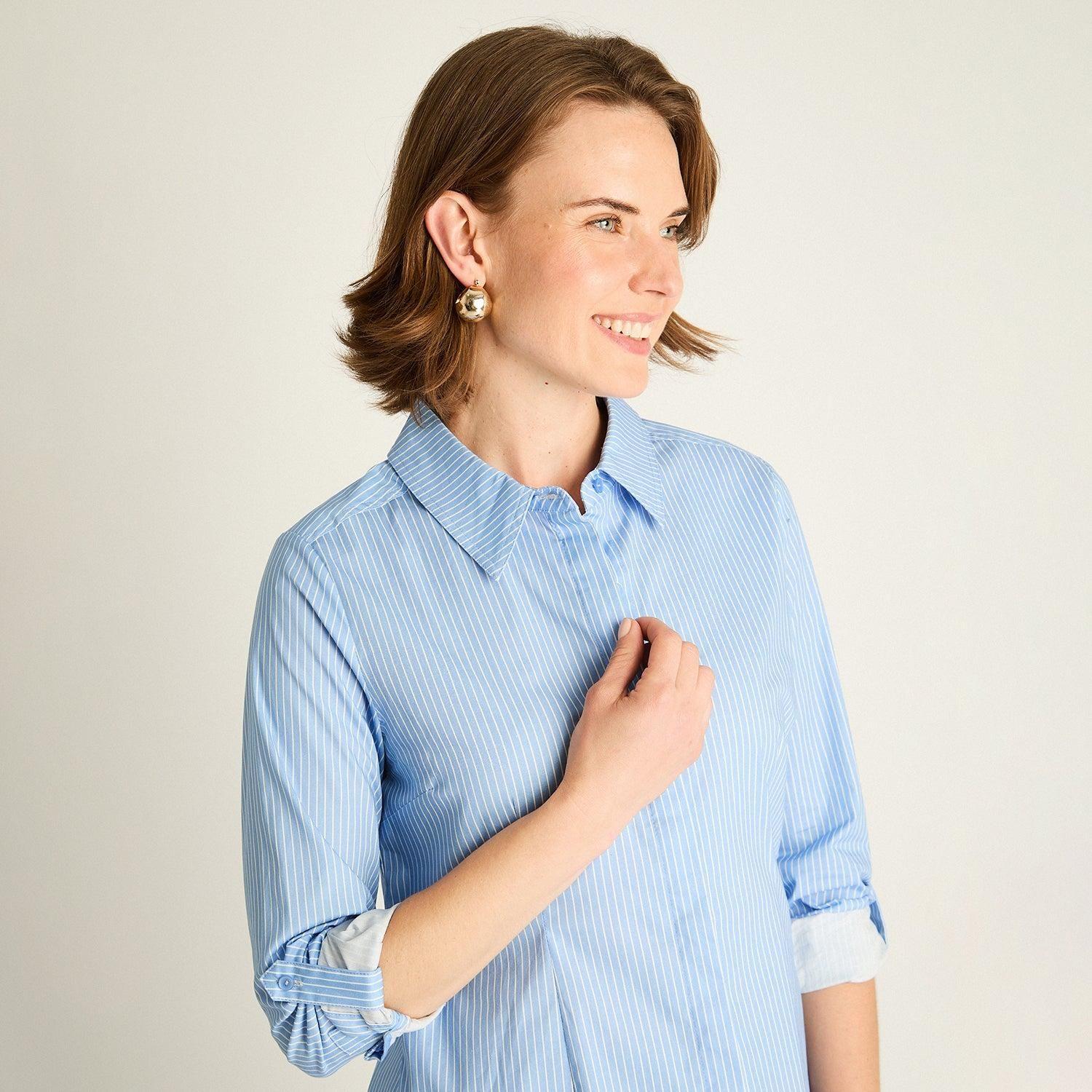 Blusa Celeste de Algodón-2