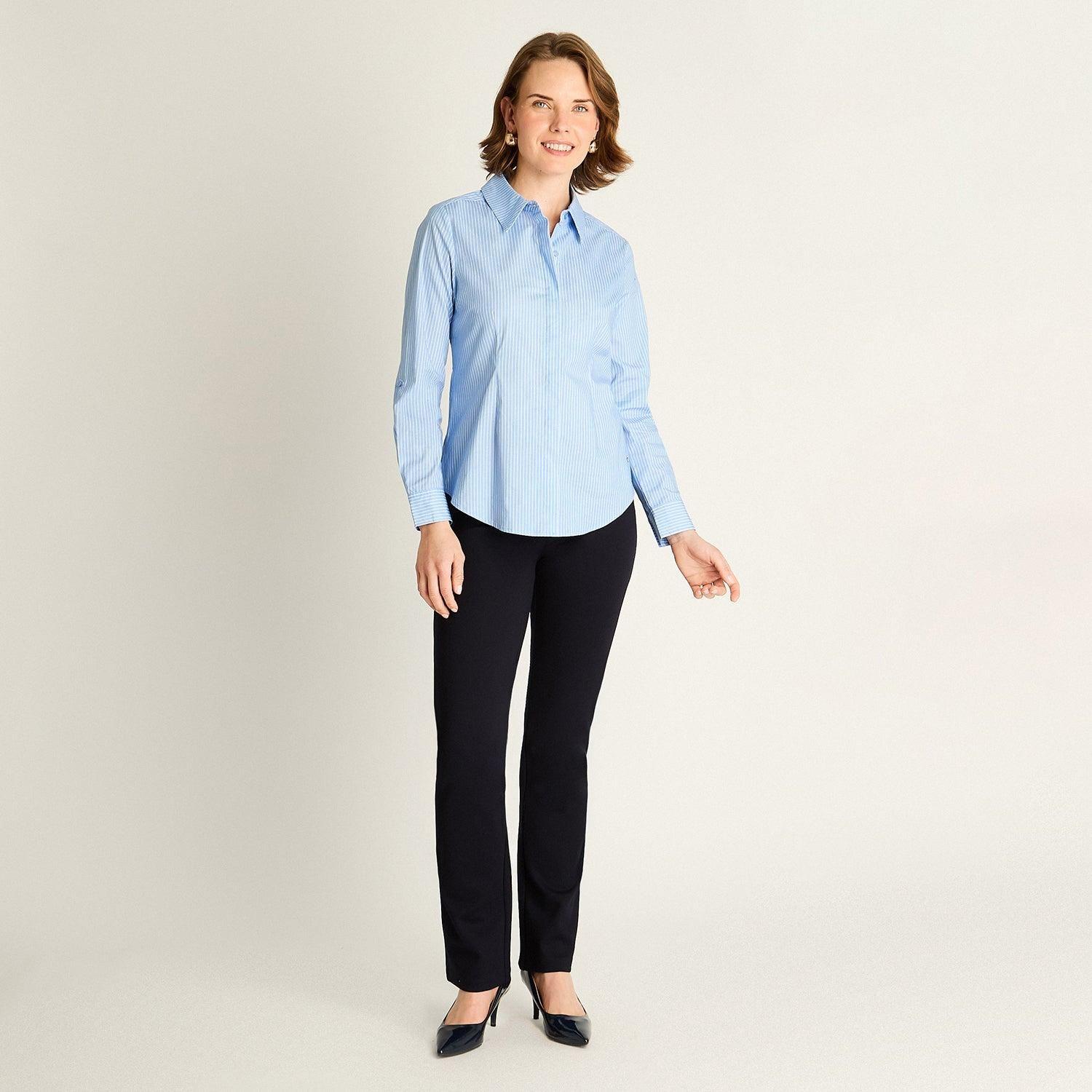 Blusa Celeste de Algodón-3