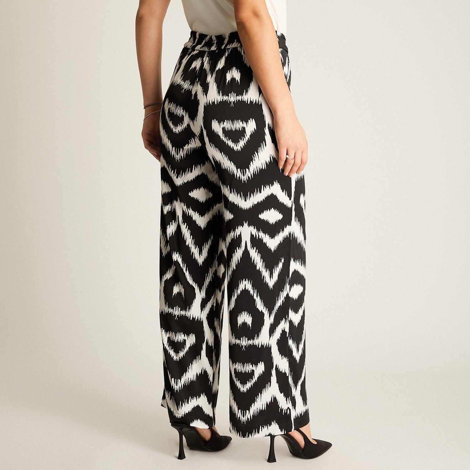 Pantalón Palazzo Estampado Crudo-1