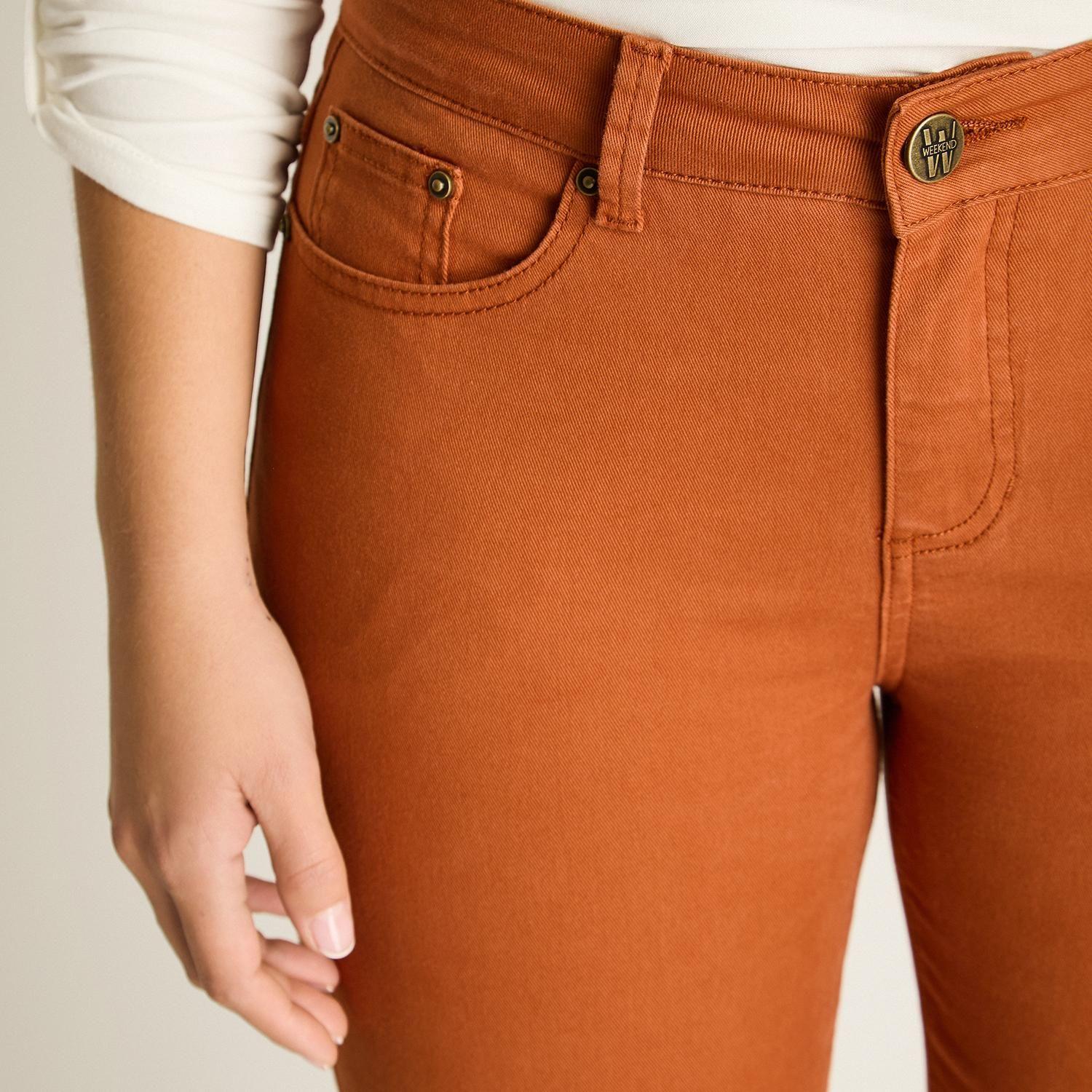 Jeans Recto Terracota de Cinco Bolsillos-2