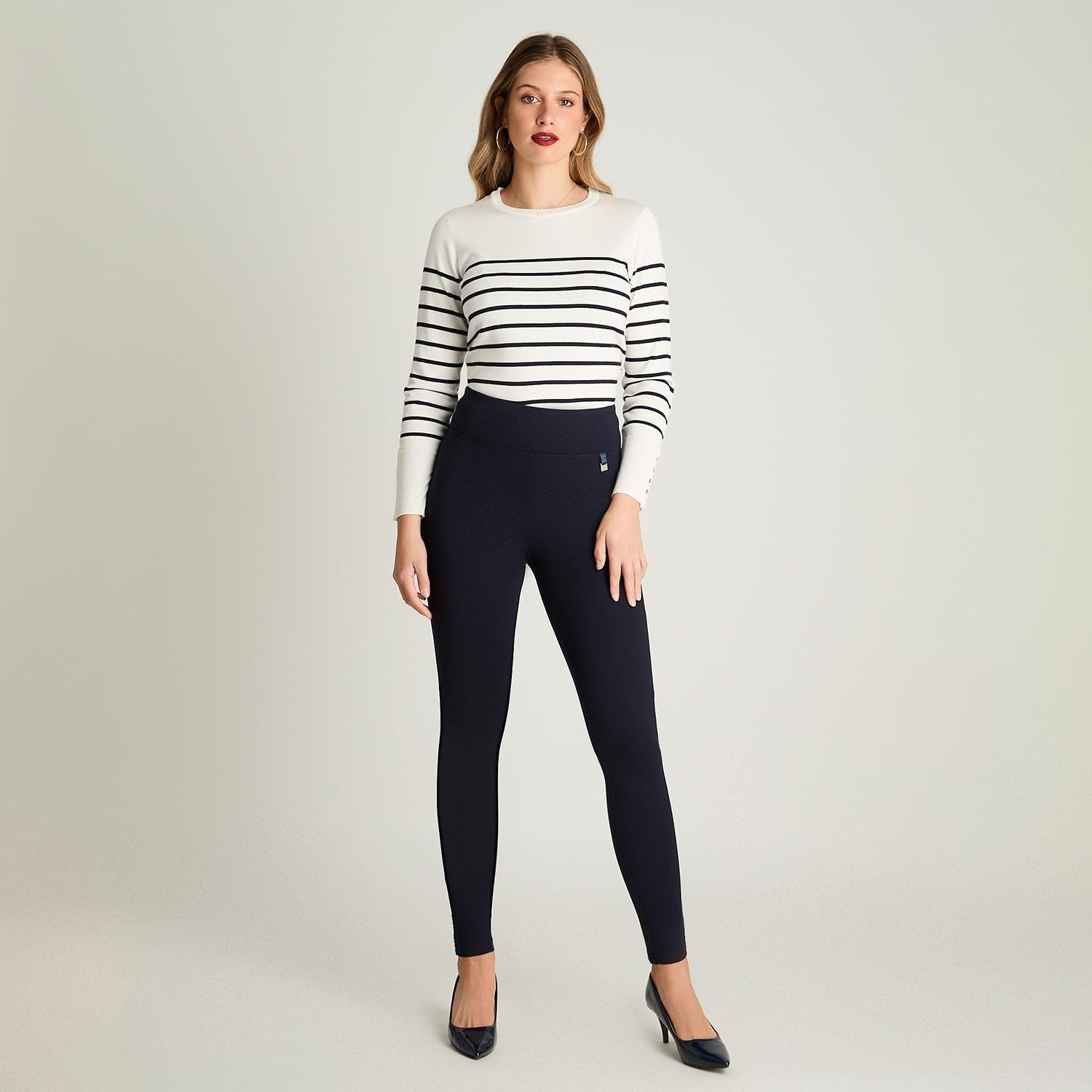 Calza Slim Con Control De Abdomen Azul-3