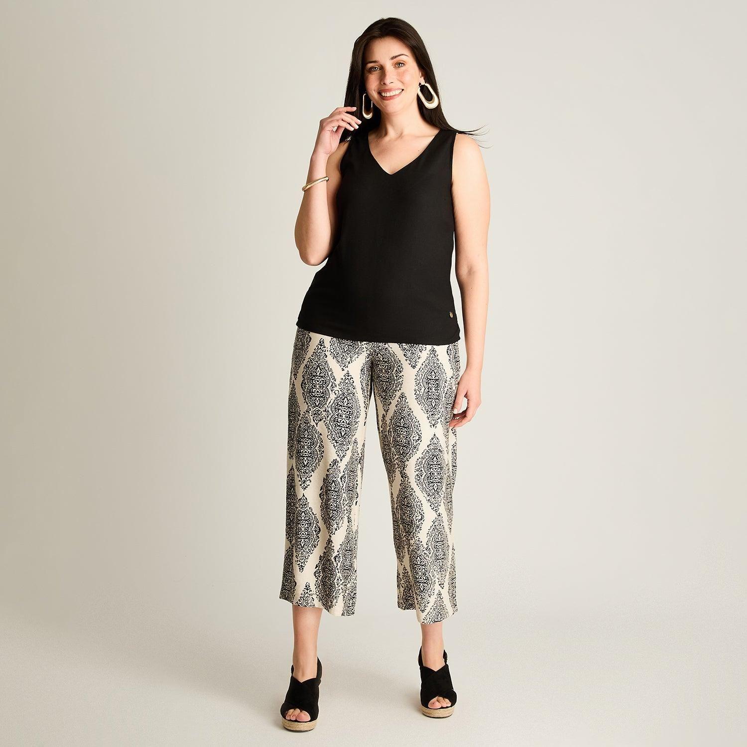 Blusa Negro Sin Mangas No Elasticado Sin Forro Calce Normal-3