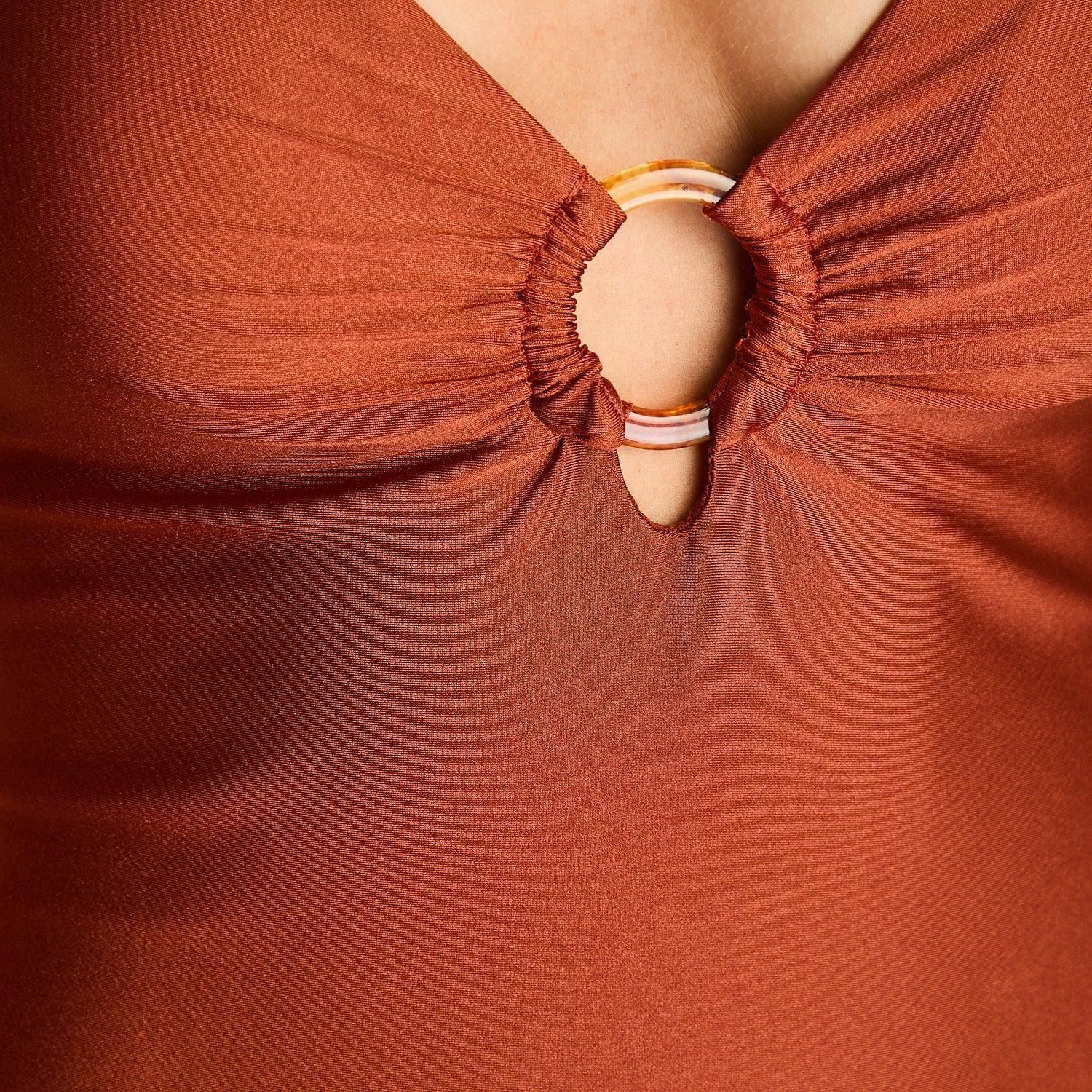 Traje de Baño 1 Pieza Terracota Mujer-4