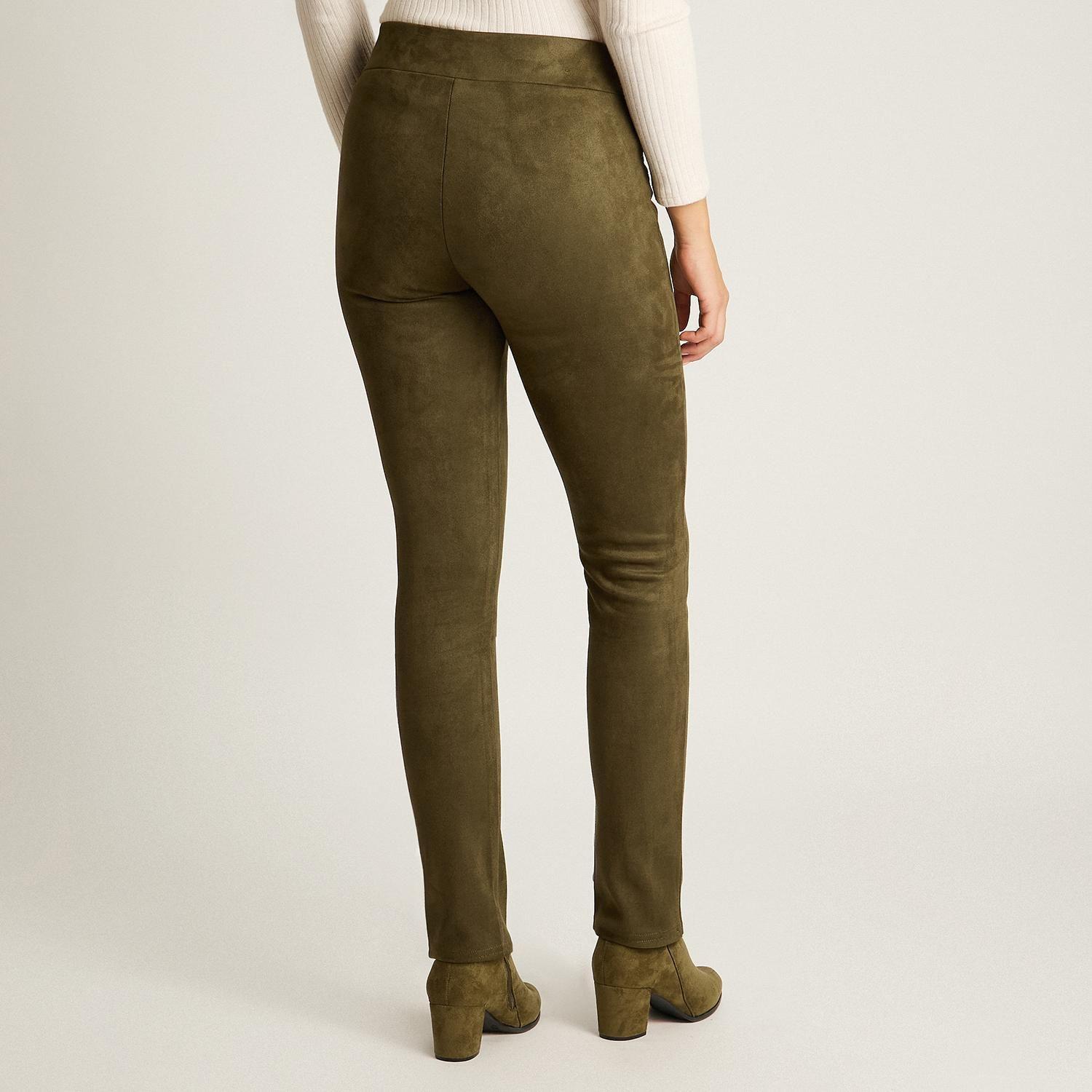 Calza Verde Olive en Suede Slim-1