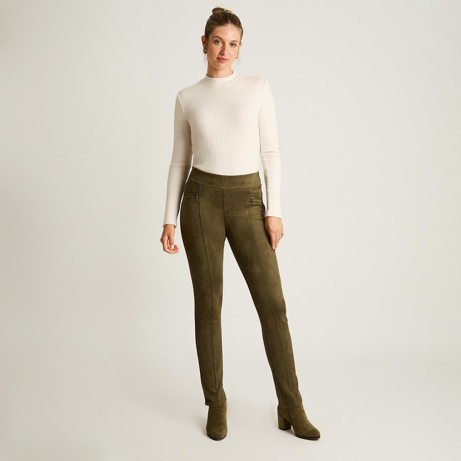 Calza Verde Olive en Suede Slim-3