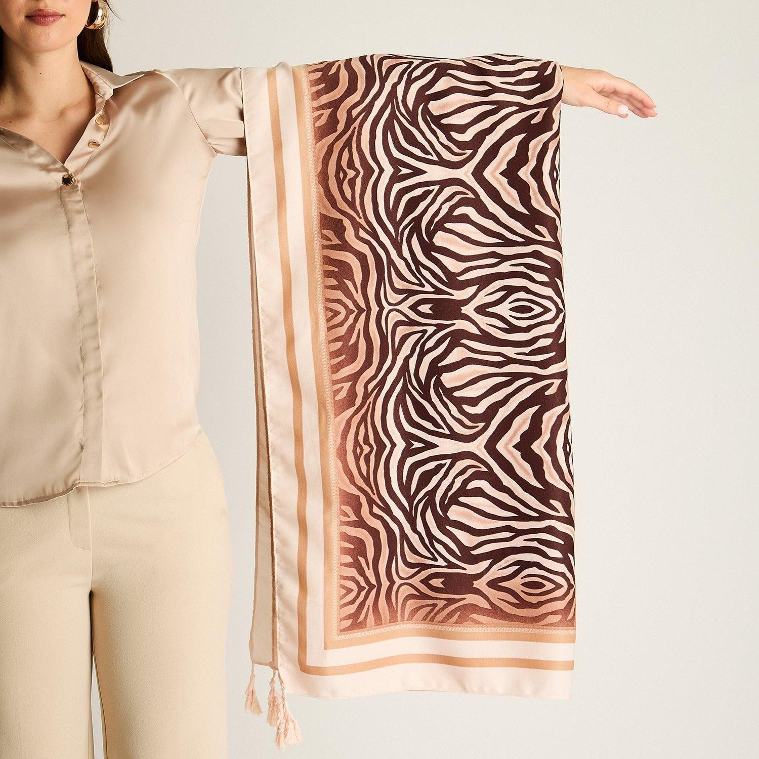 Pañuelo Beige Estampado-2