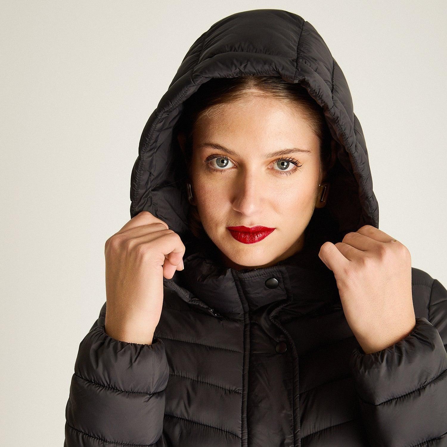 Parka Corta con Gorro Desmontable Diseño Quilted-2