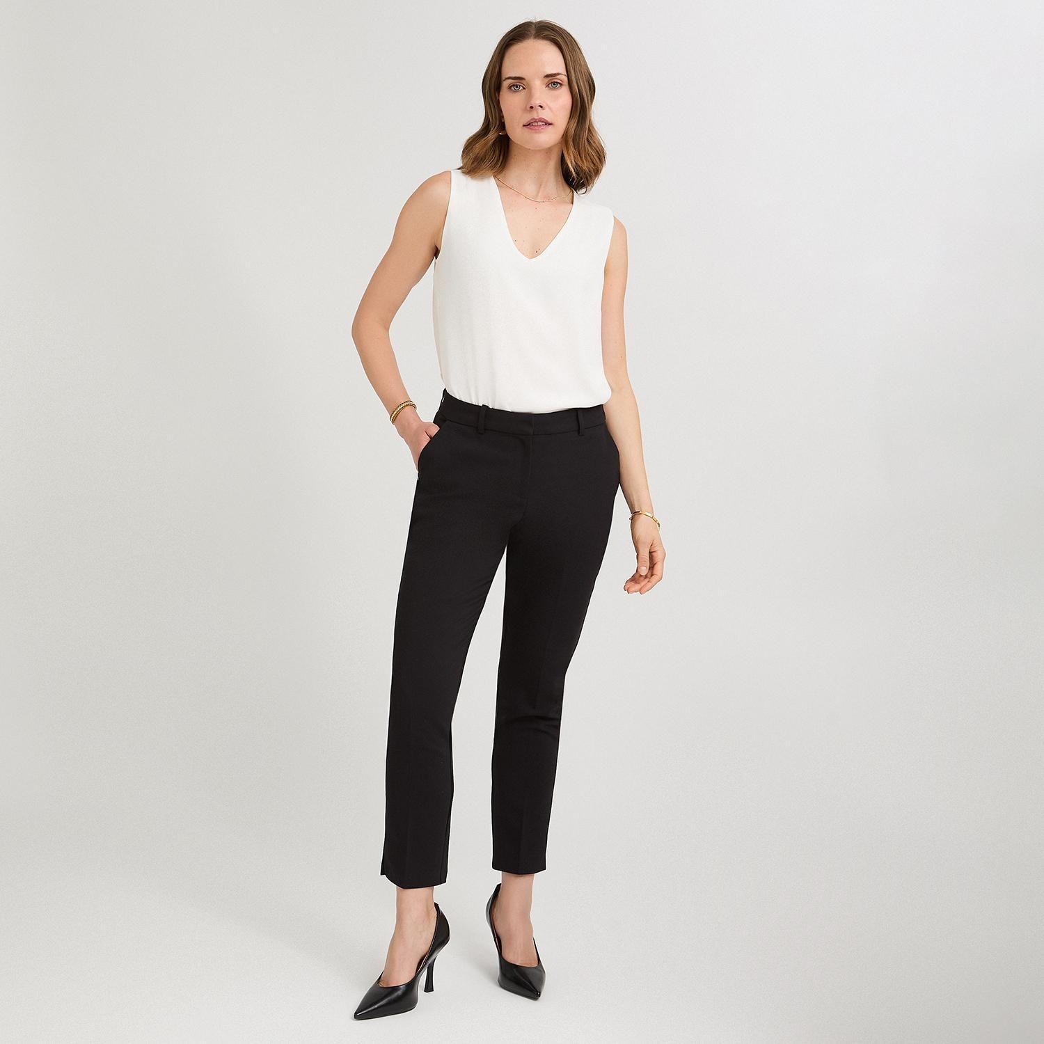Pantalón Formal Slim Botón Oculto Negro-3