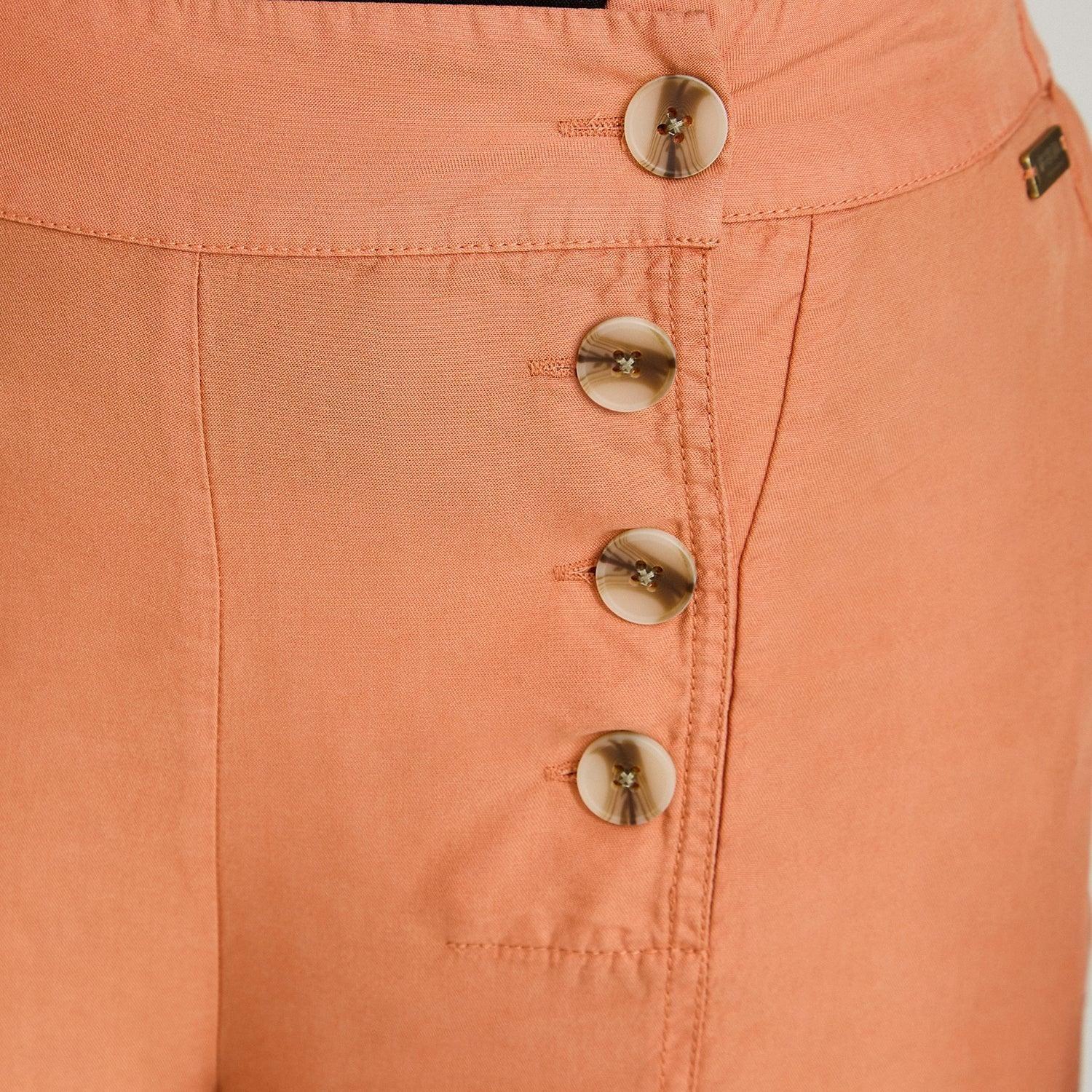 Pantalón Sport Palazzo de Lyocell Café-2