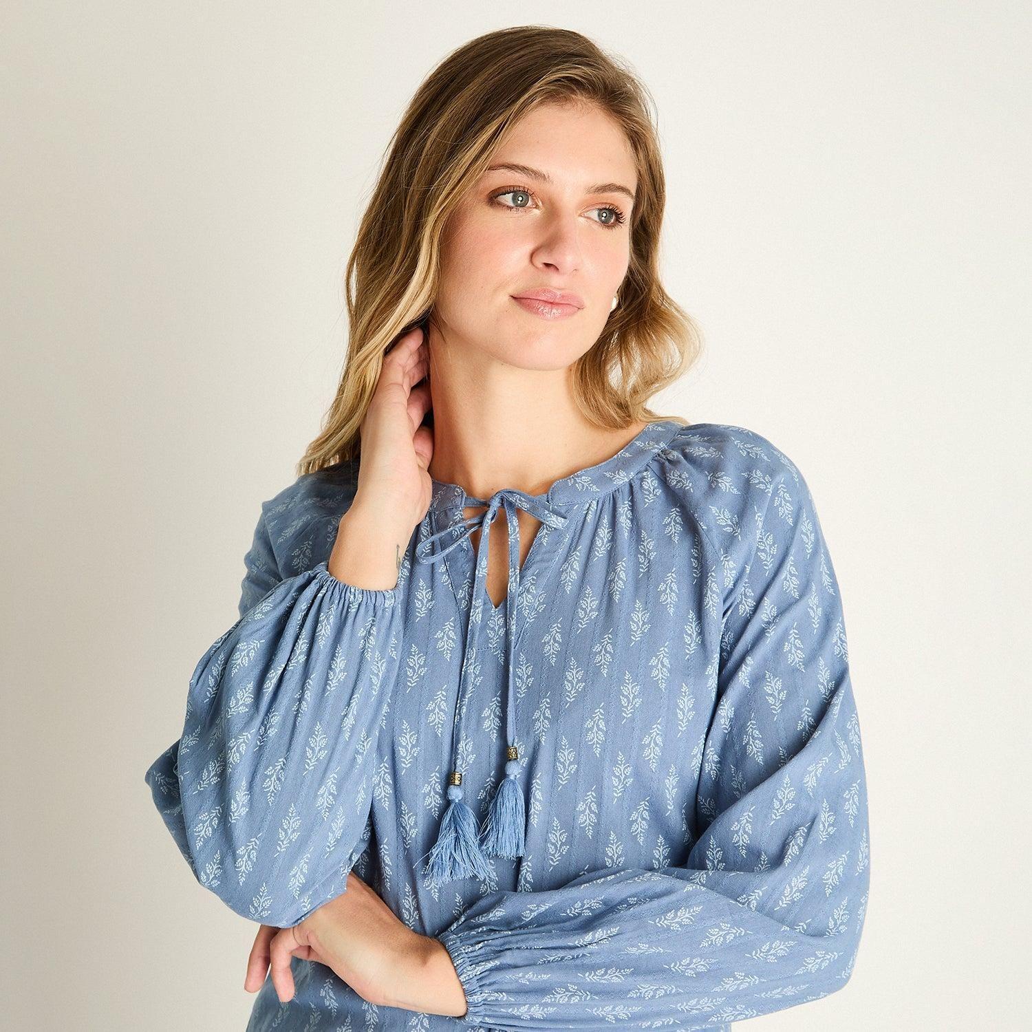 Blusa Indigo con Amarre-2
