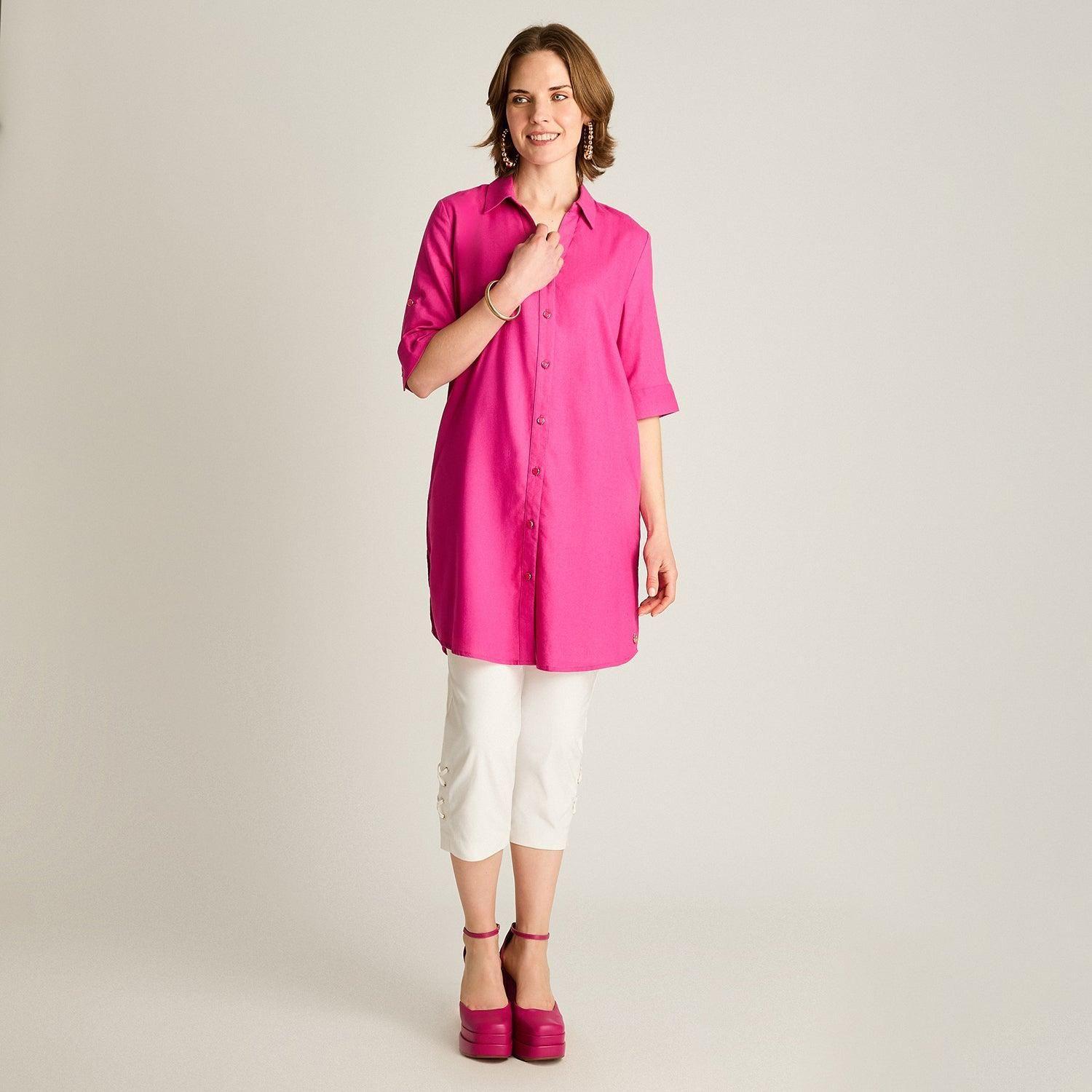 Blusa Morado Floral Manga Larga-3