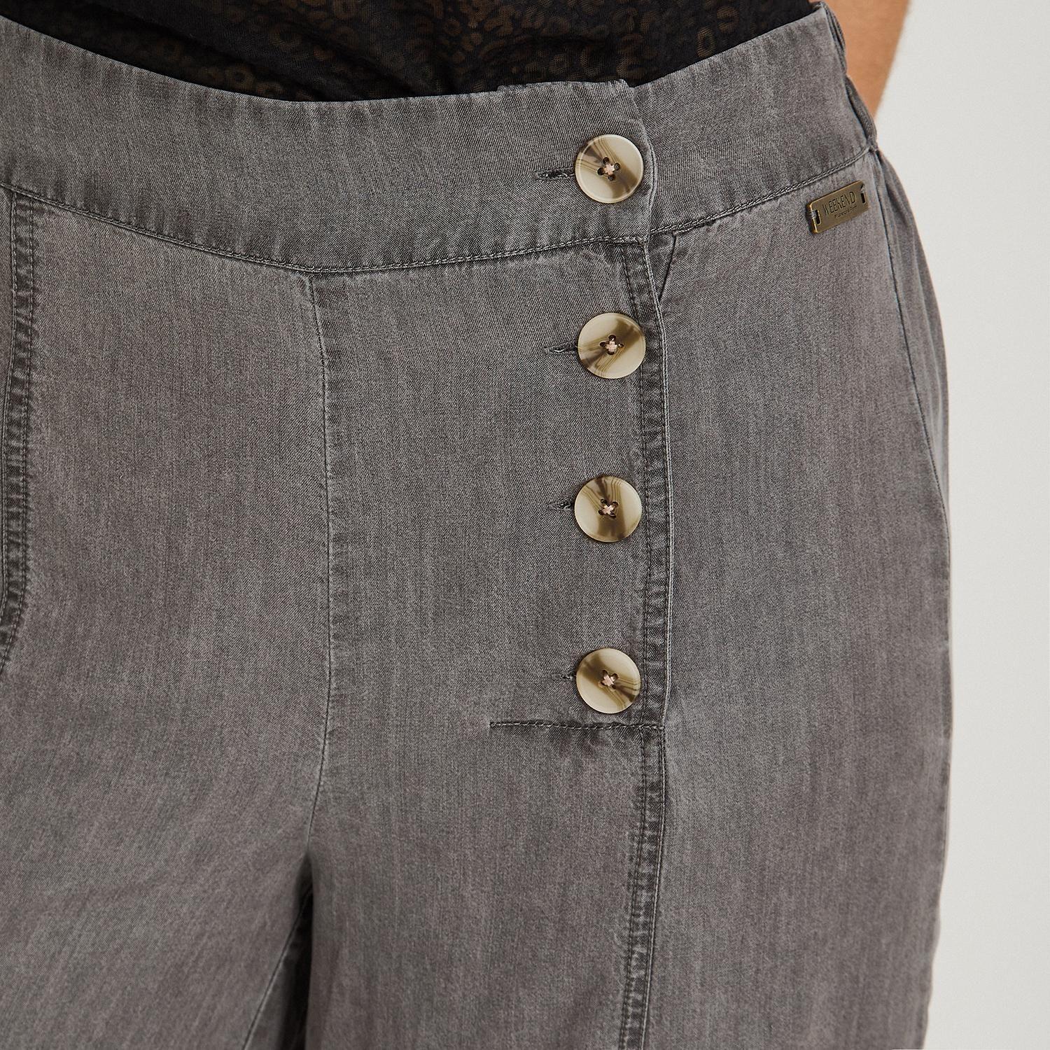 Pantalón Sport Palazzo de Lyocell Gris-2