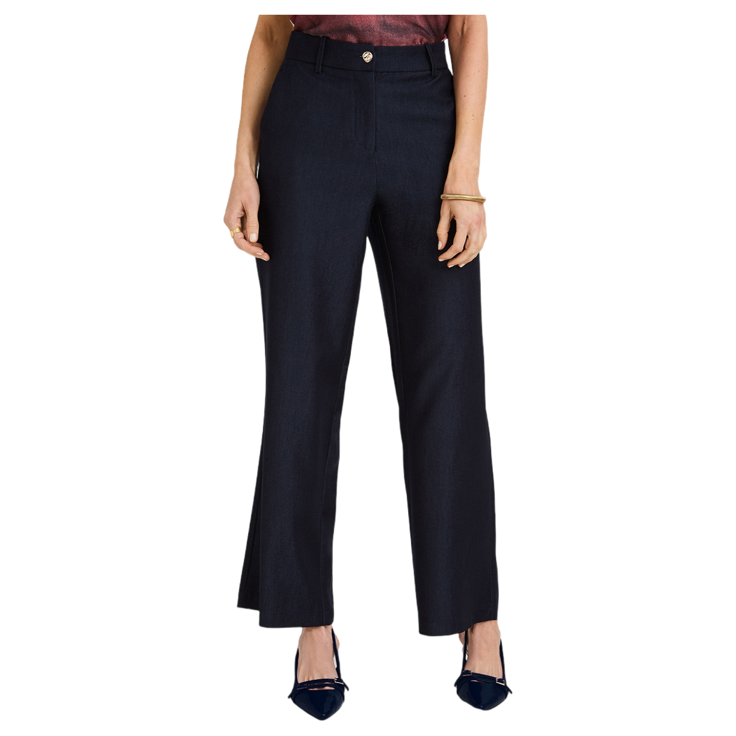Pantalón Formal Look Denim Azul-0