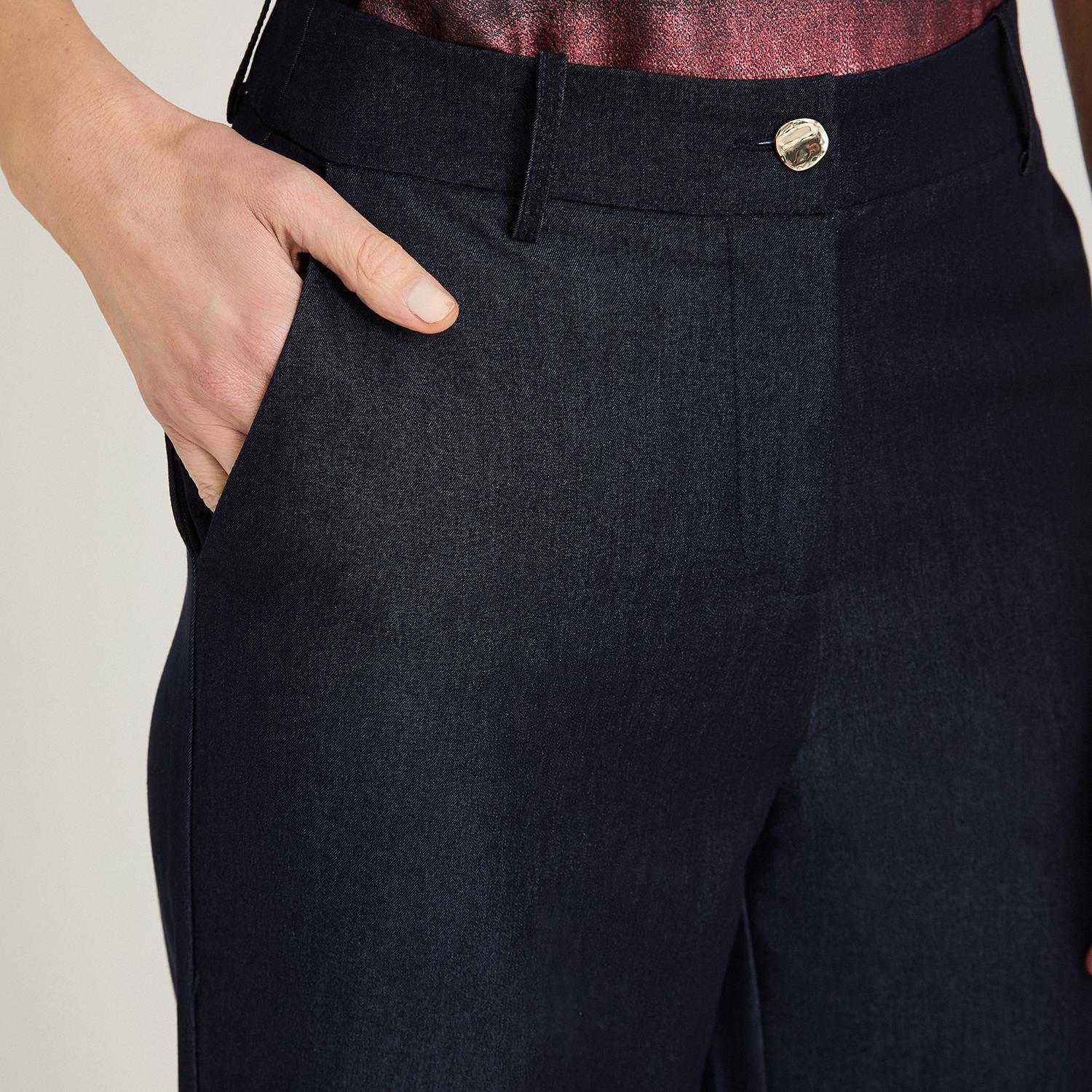Pantalón Formal Look Denim Azul-2