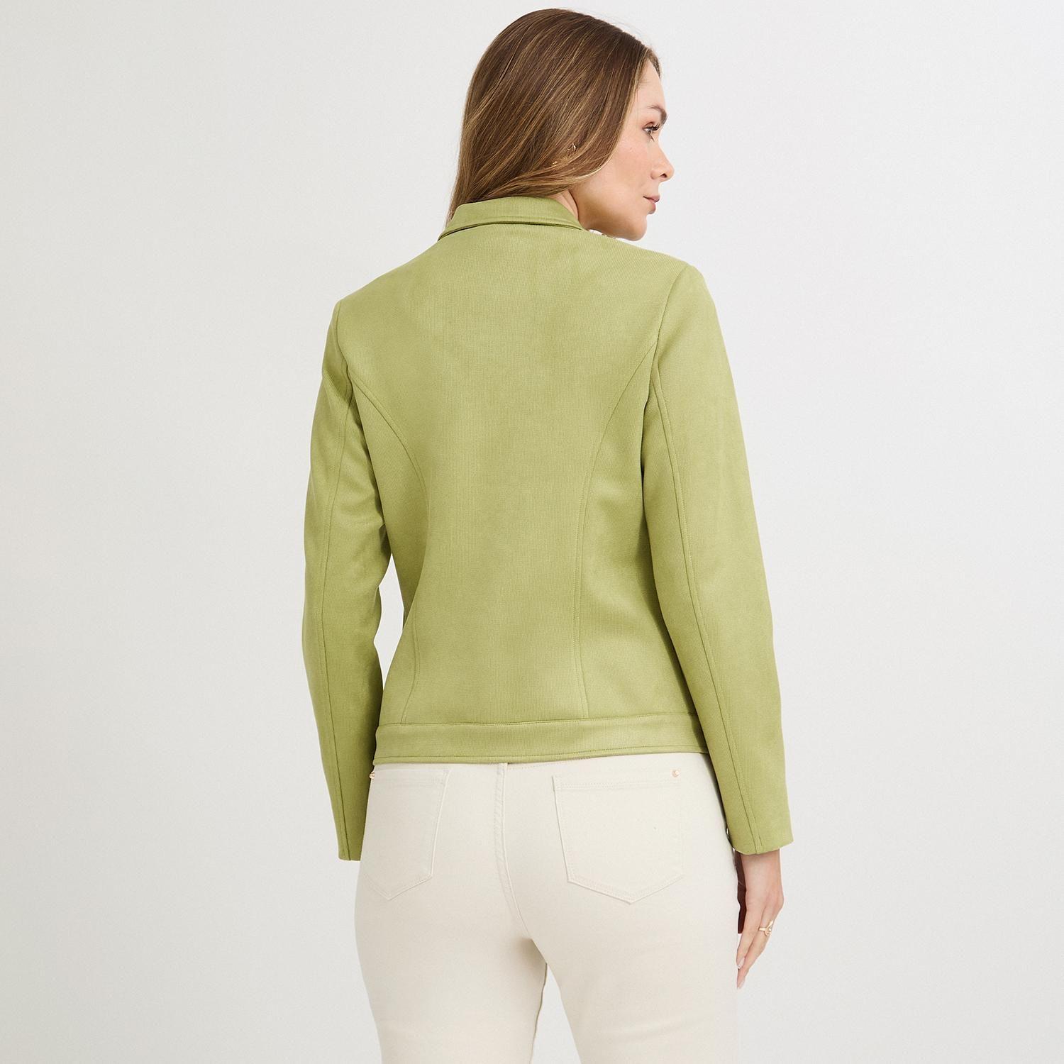 Casaca de Suede Texturado Verde-1