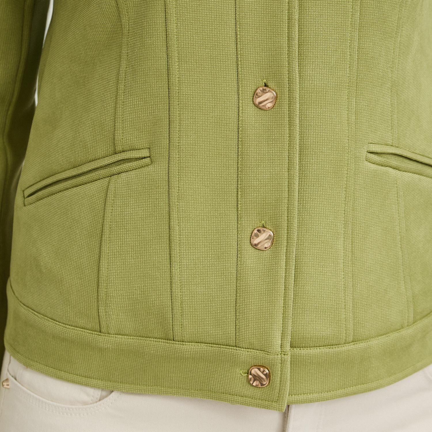 Casaca de Suede Texturado Verde-2