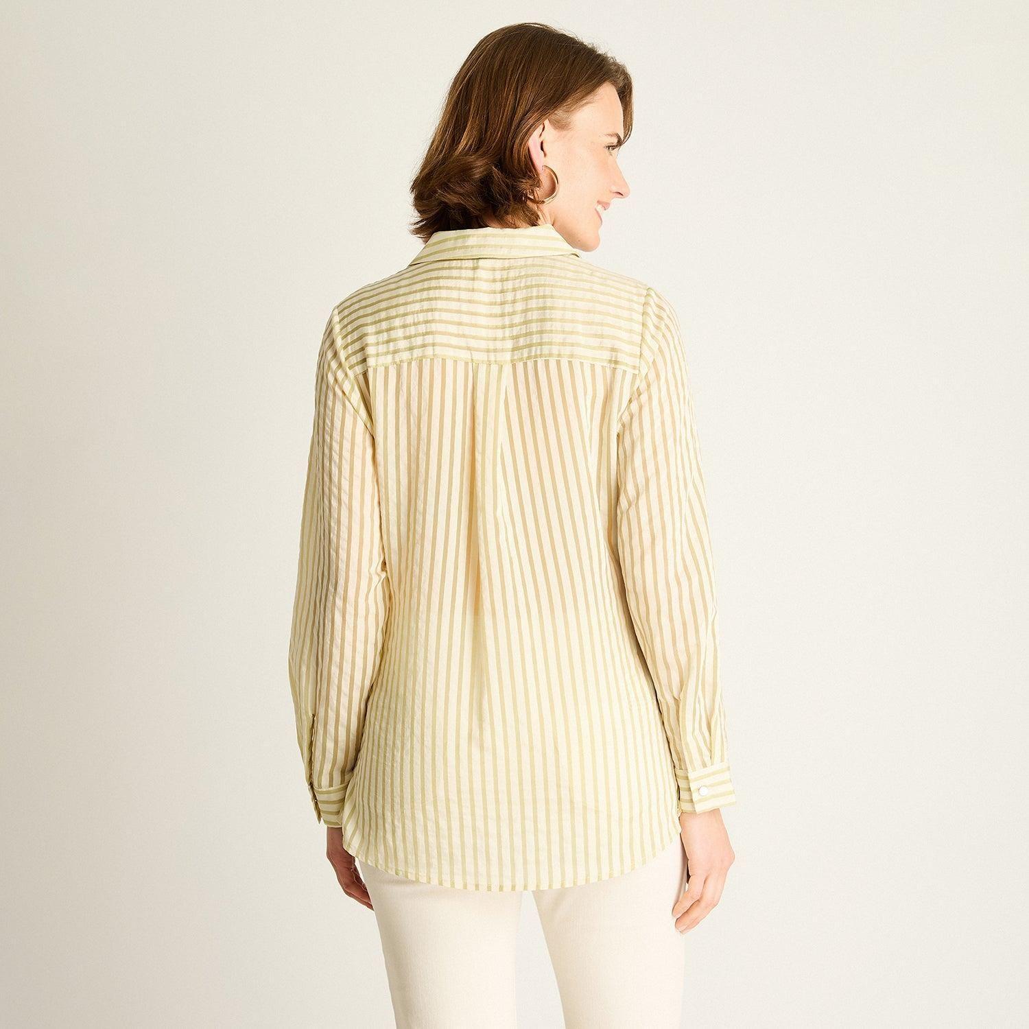 Blusa Verde a Rayas-1