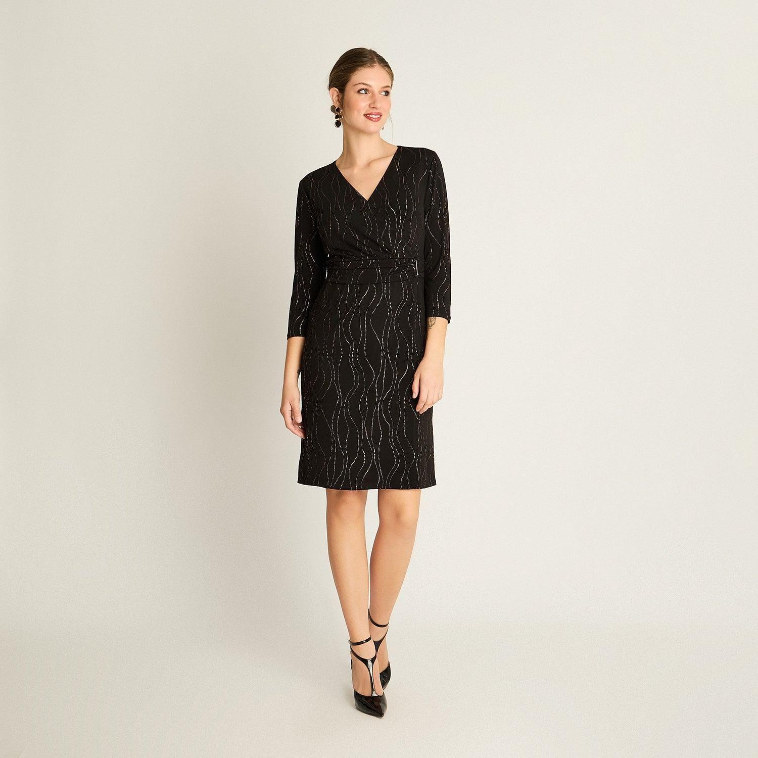 Vestido Negro con Brillos-3